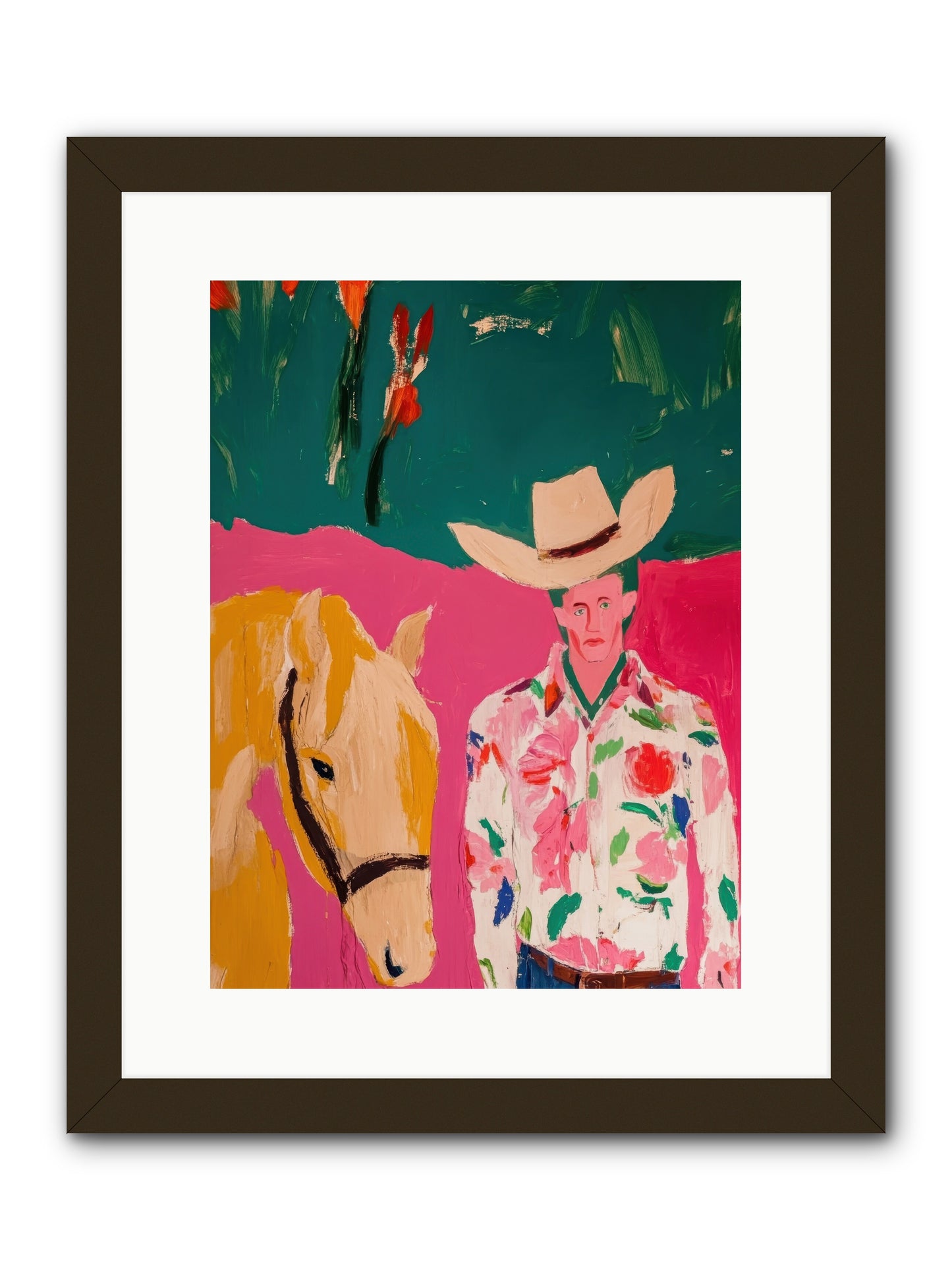 Last Lasso -- Framed Print - Black 12x16