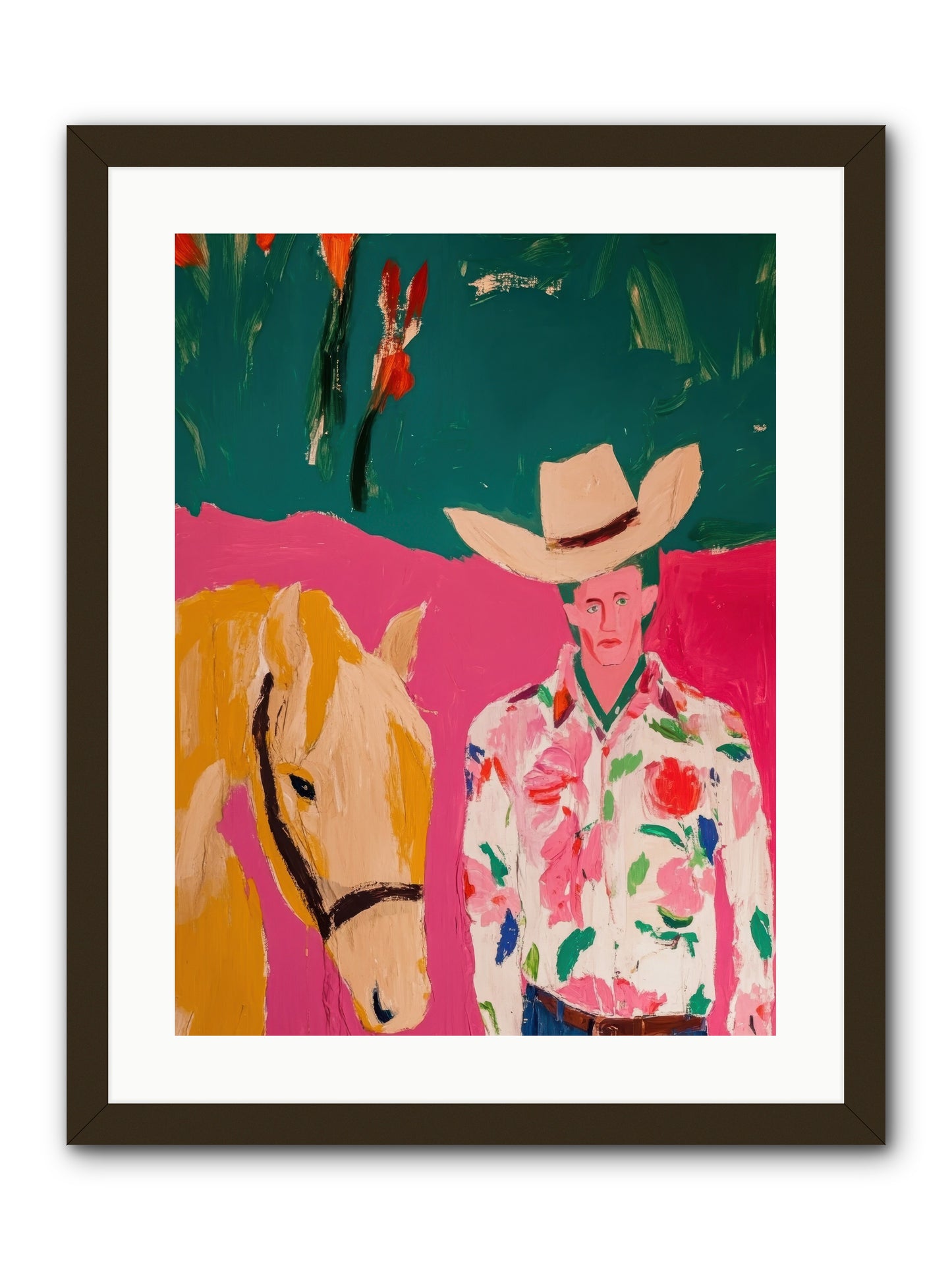 Last Lasso -- Framed Print - Black 18x24