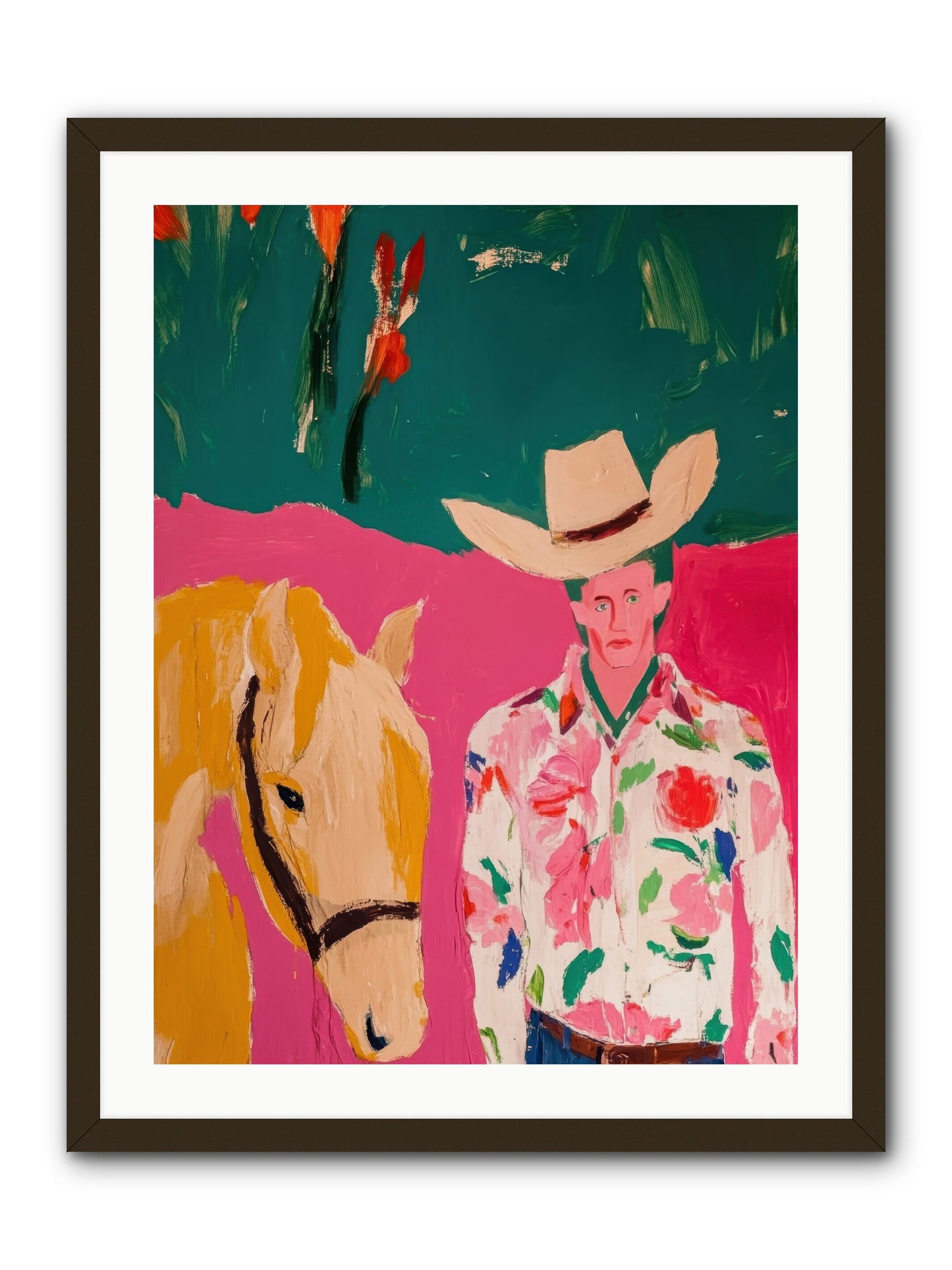 Last Lasso -- Framed Print - Black 24x32