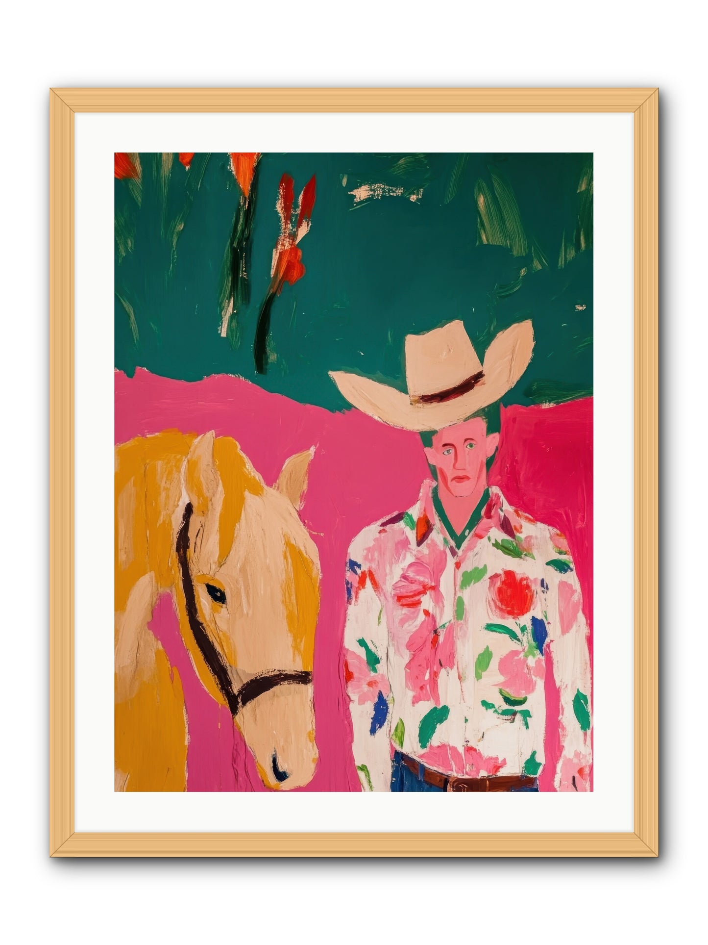 Last Lasso -- Framed Print - Natural 24x32