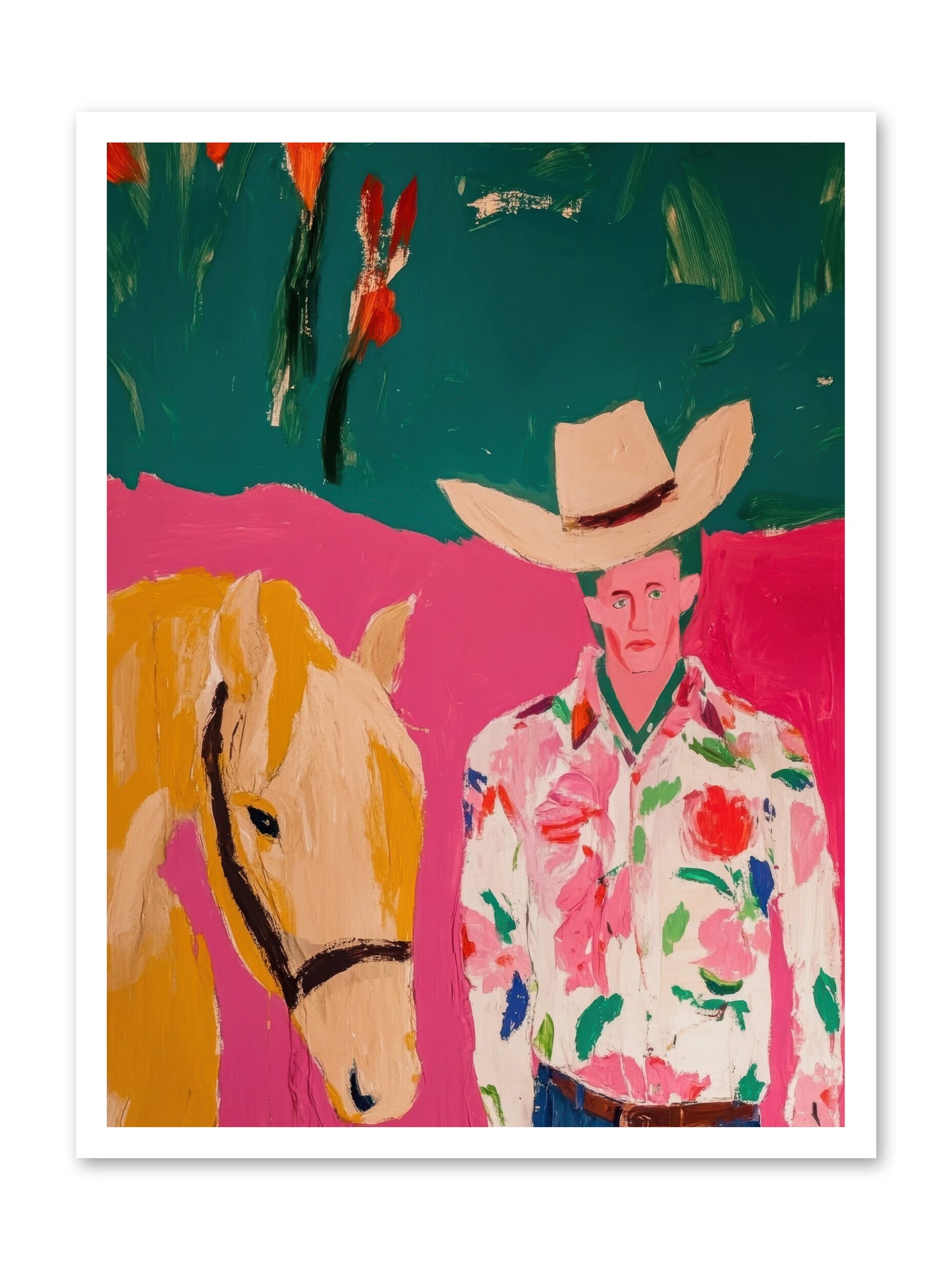 Last Lasso -- Loose Canvas Print 24x32