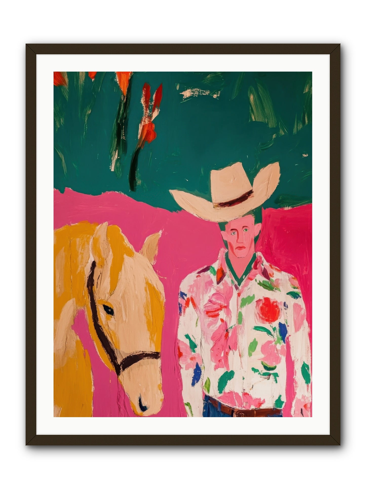 Last Lasso -- Framed Print - Black 30x40