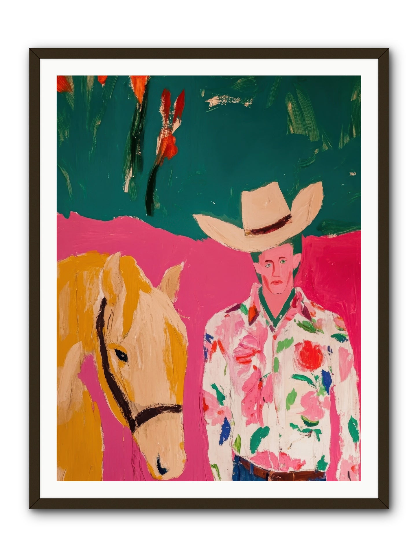 Last Lasso -- Framed Print - Black 36x48
