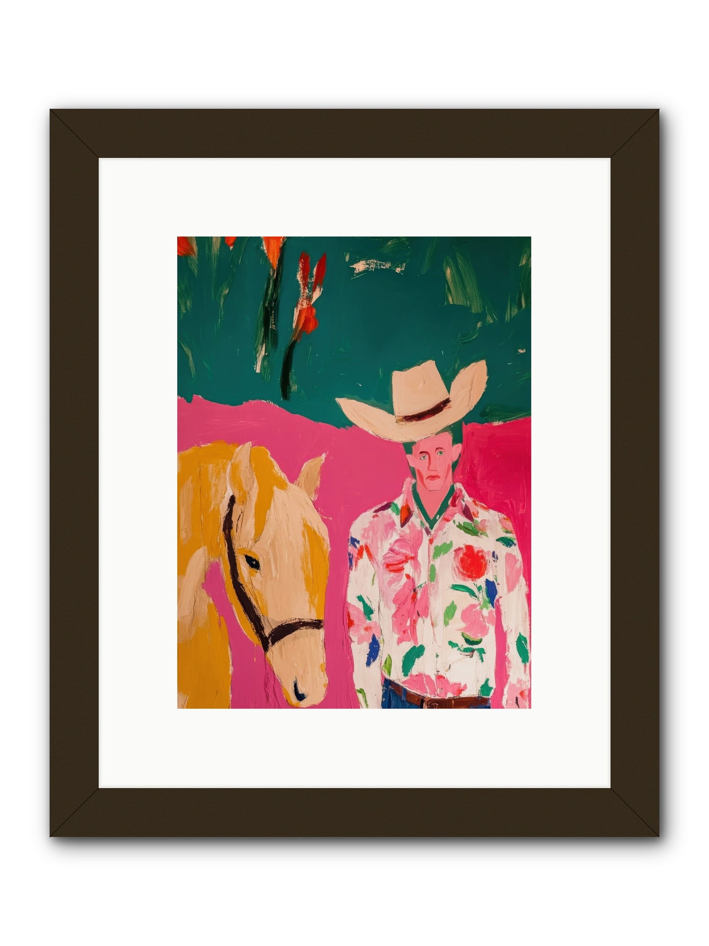 Last Lasso -- Framed Print - Black 9x12