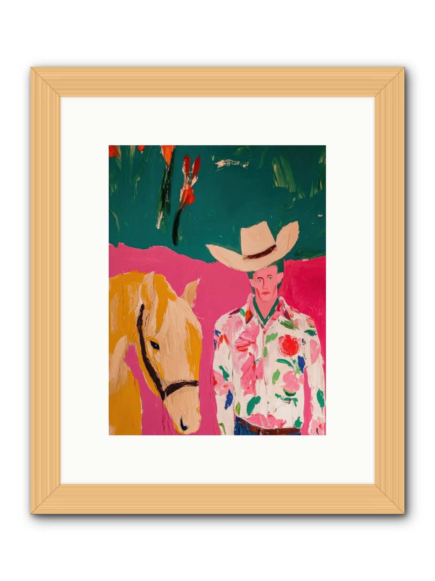 Last Lasso -- Framed Print - Natural 9x12