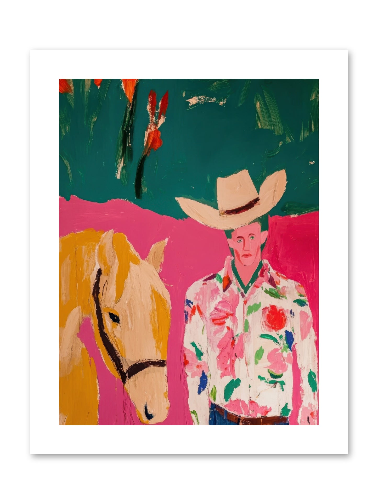 Last Lasso -- Loose Canvas Print 9x12
