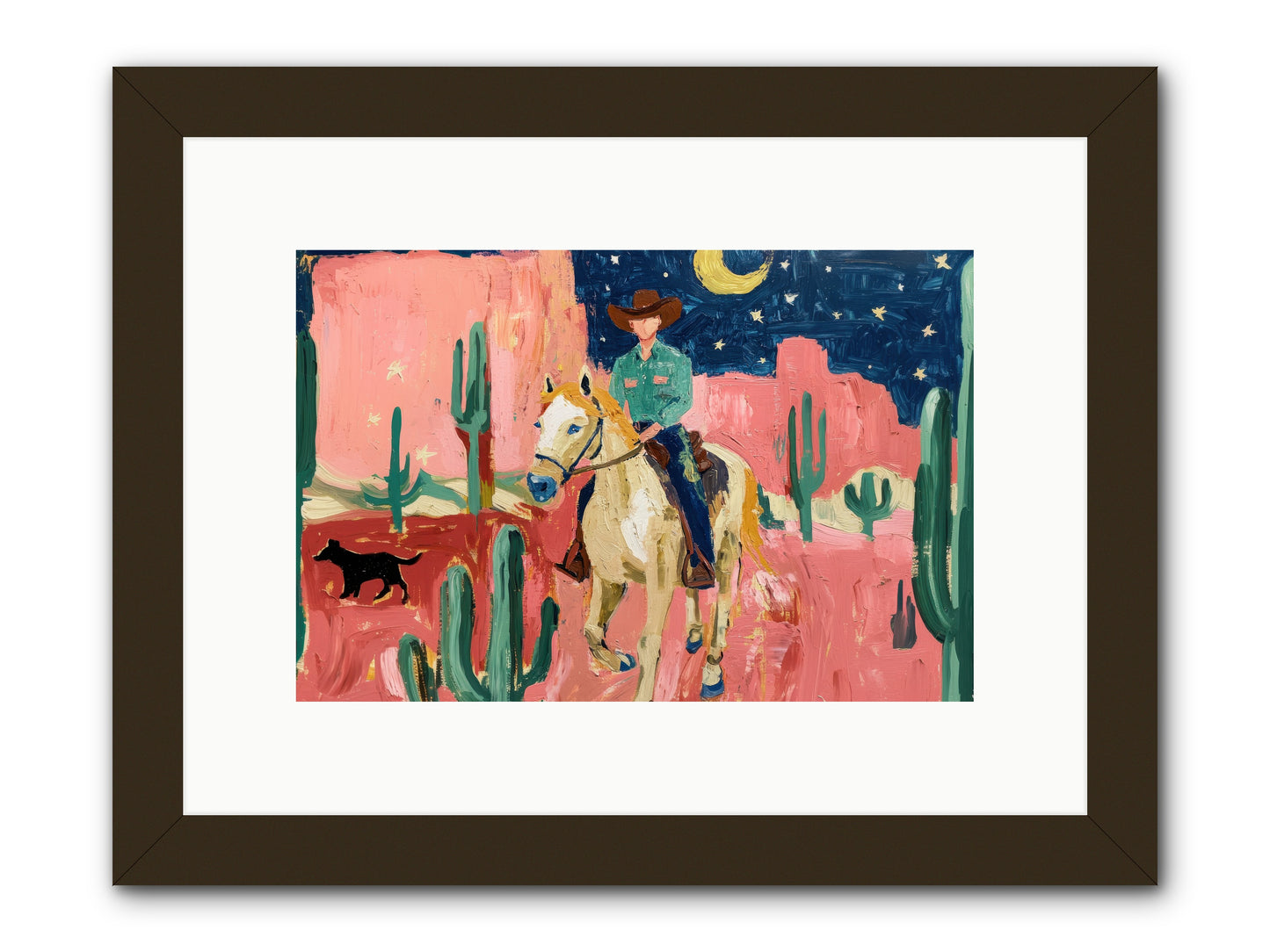 Last Roundup -- Framed Print - Black 12x8