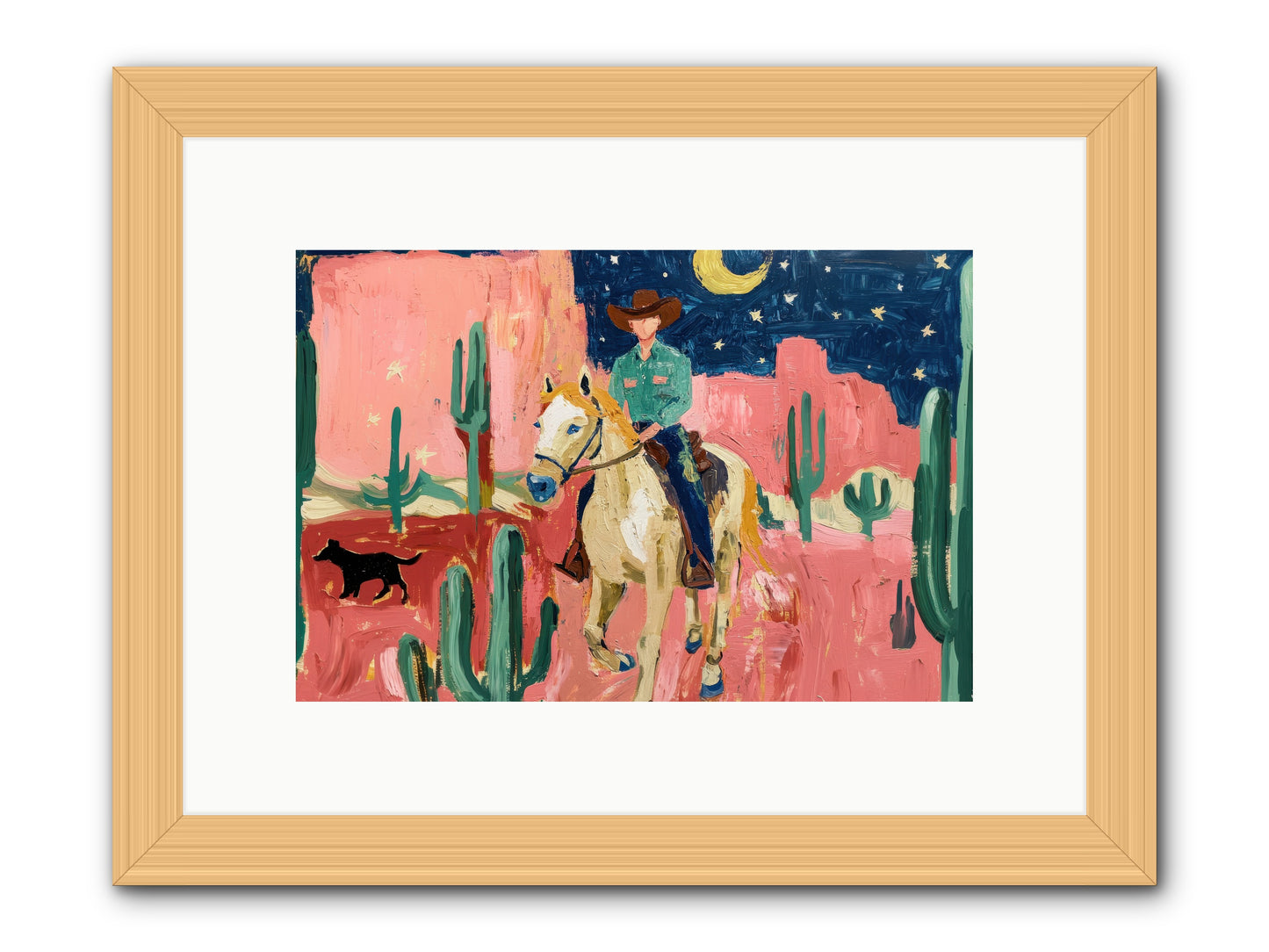 Last Roundup -- Framed Print - Natural 12x8