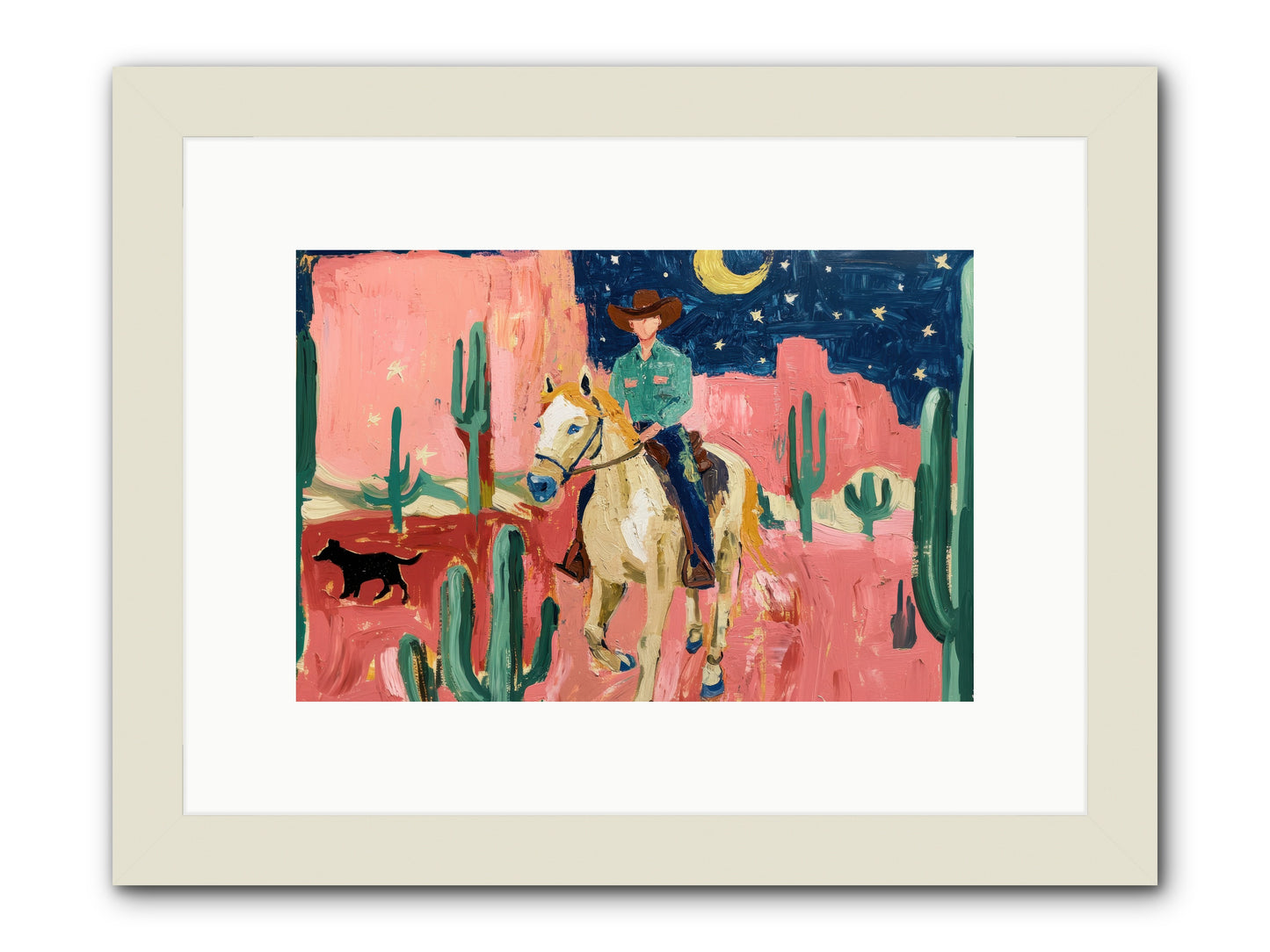 Last Roundup -- Framed Print - White 12x8