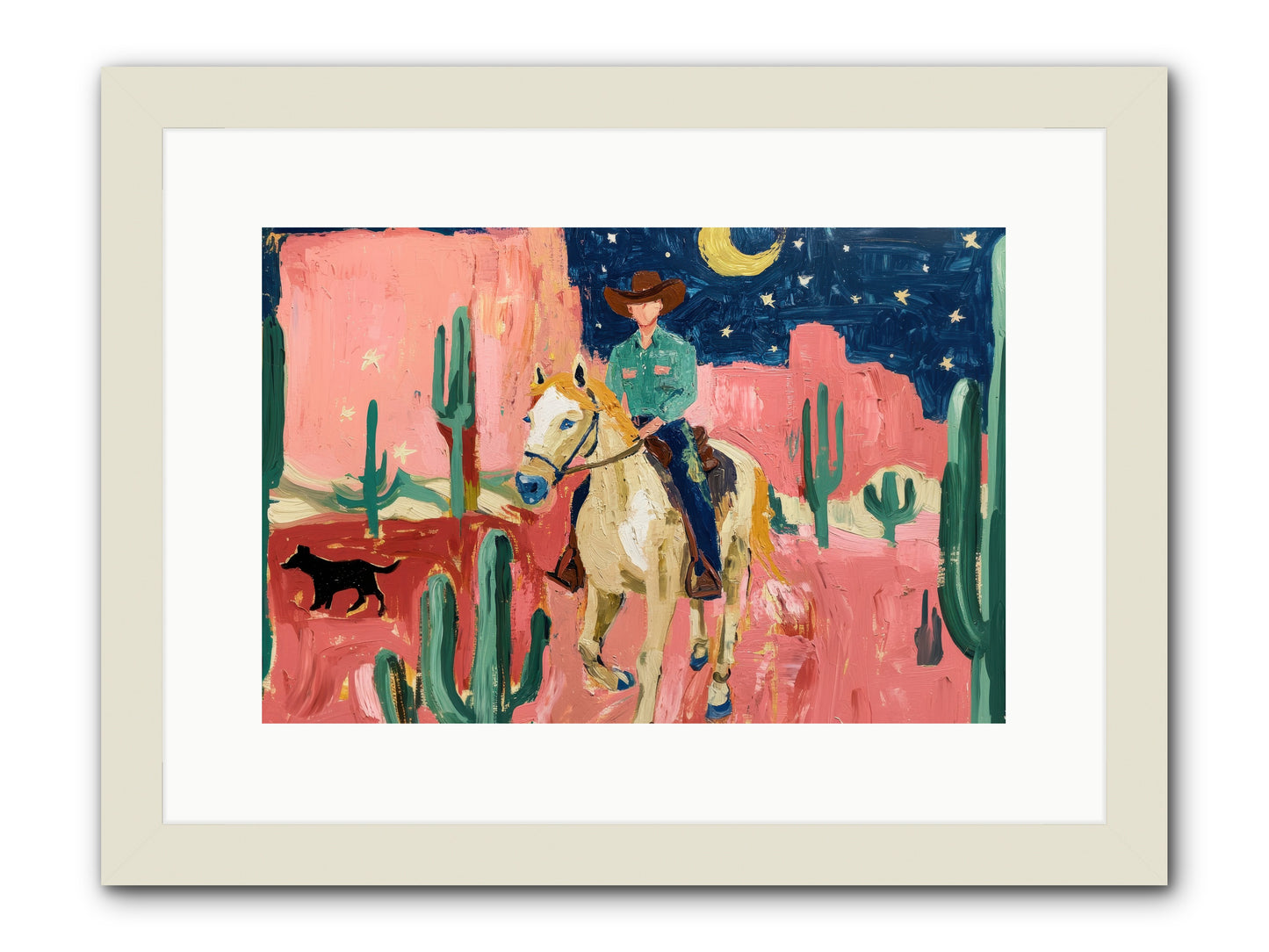 Last Roundup -- Framed Print - White 15x10