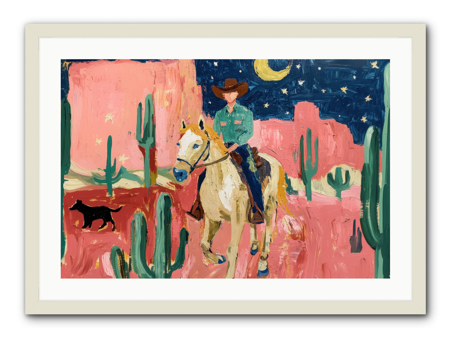 Last Roundup -- Framed Print - White 30x20
