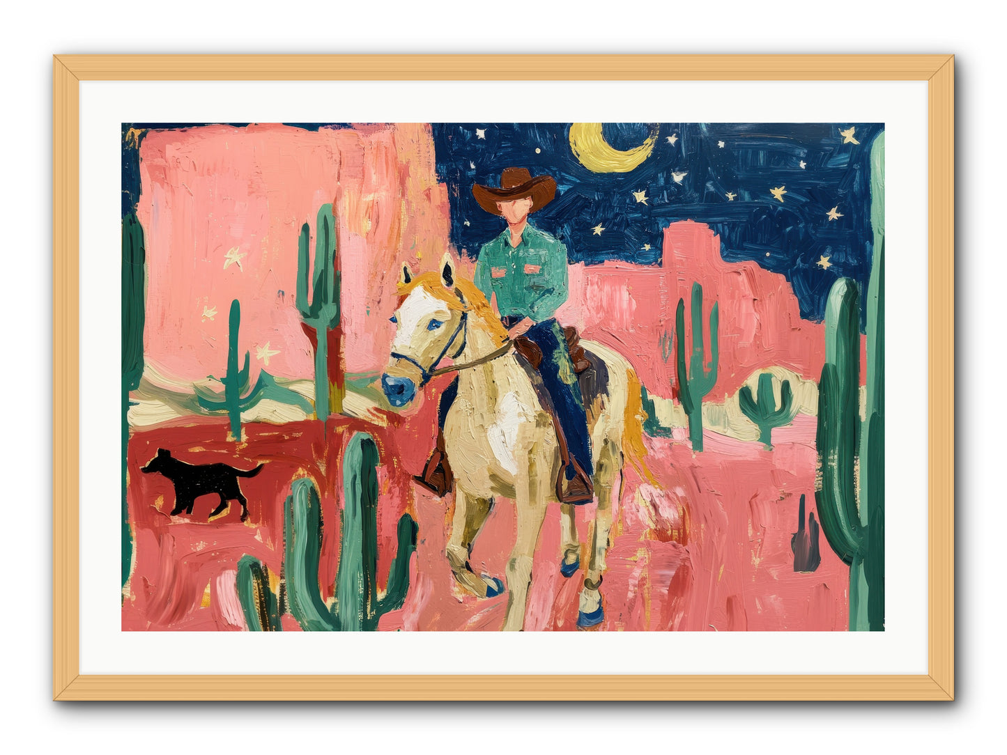 Last Roundup -- Framed Print - Natural 36x24