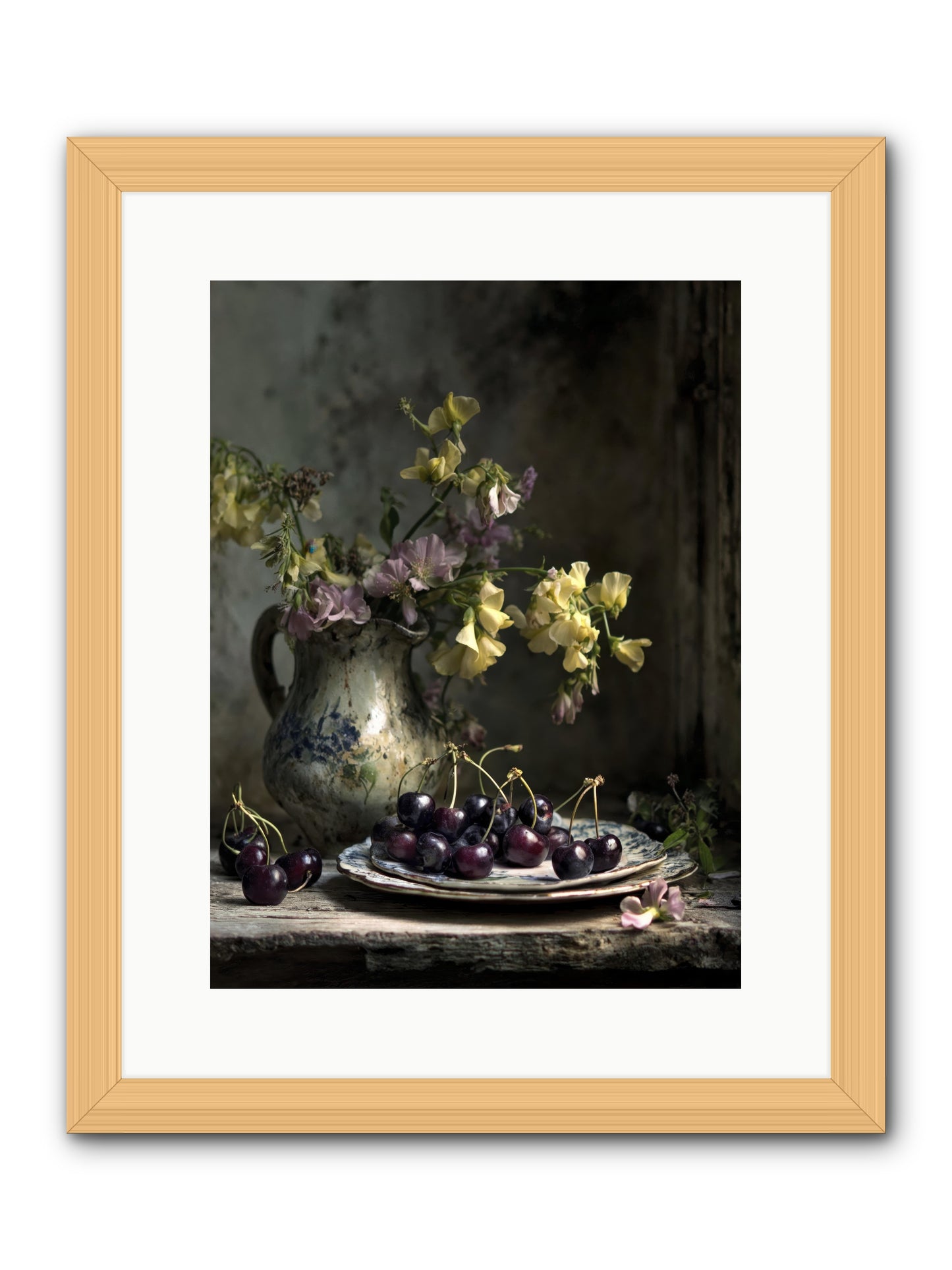 Lately -- Framed Print - Natural 12x16