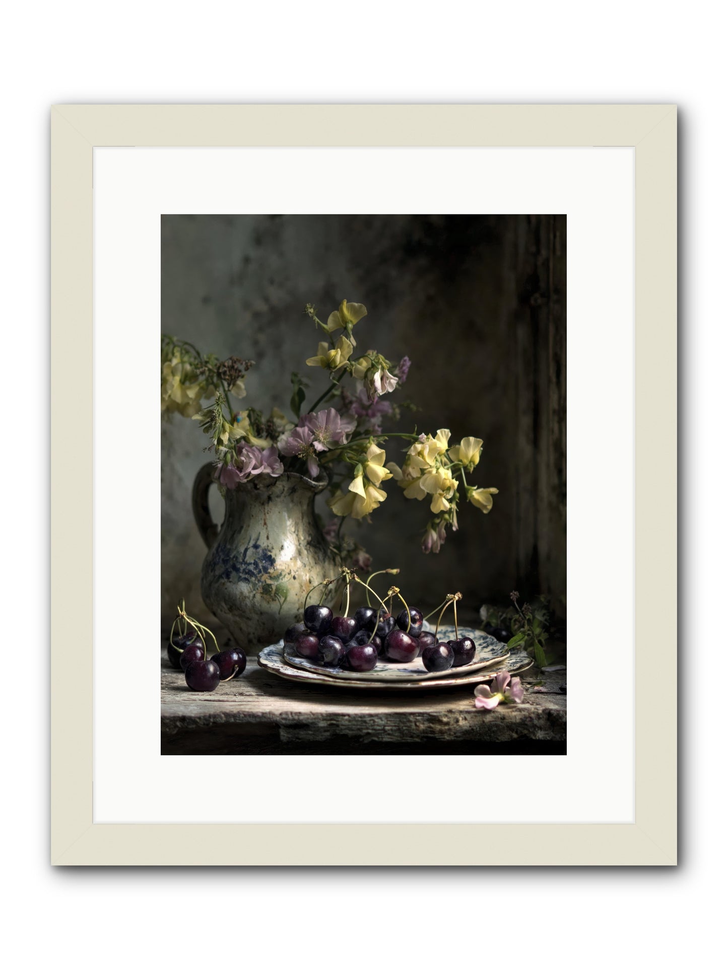Lately -- Framed Print - White 12x16