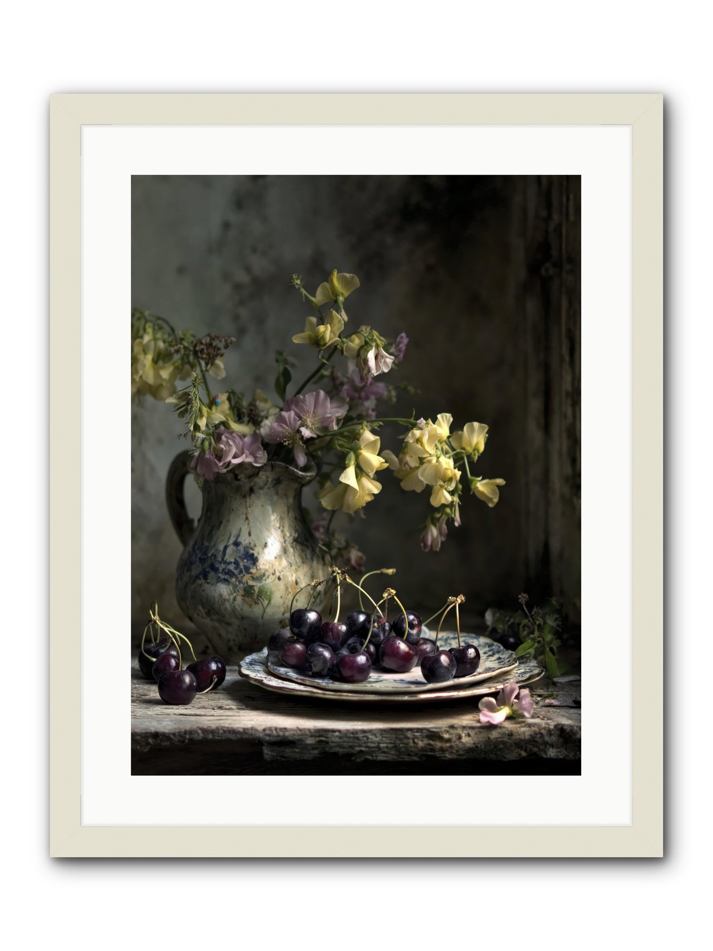 Lately -- Framed Print - White 18x24