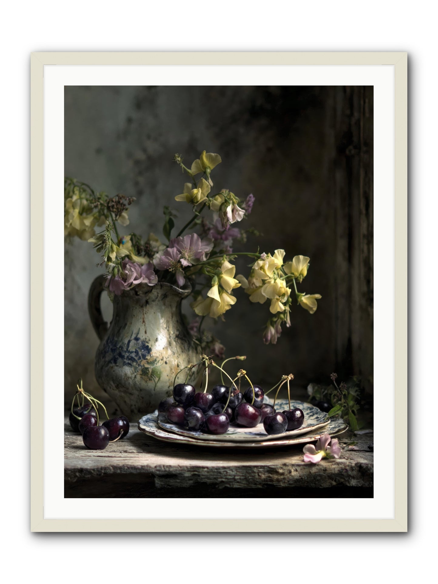 Lately -- Framed Print - White 30x40