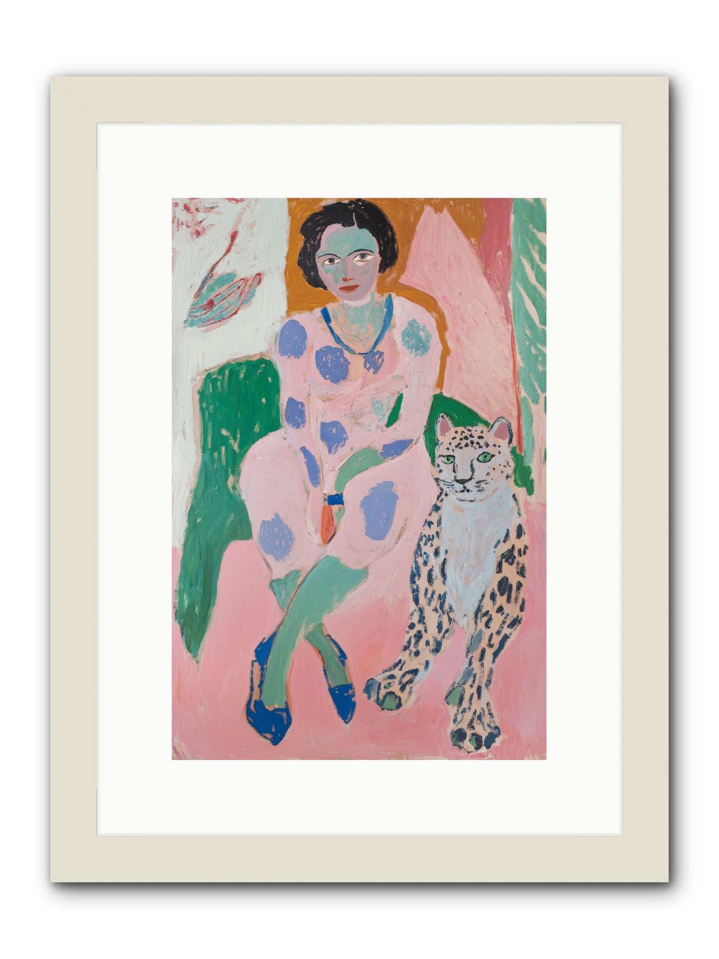 Laurent's Wild Court -- Framed Print - White 10x15