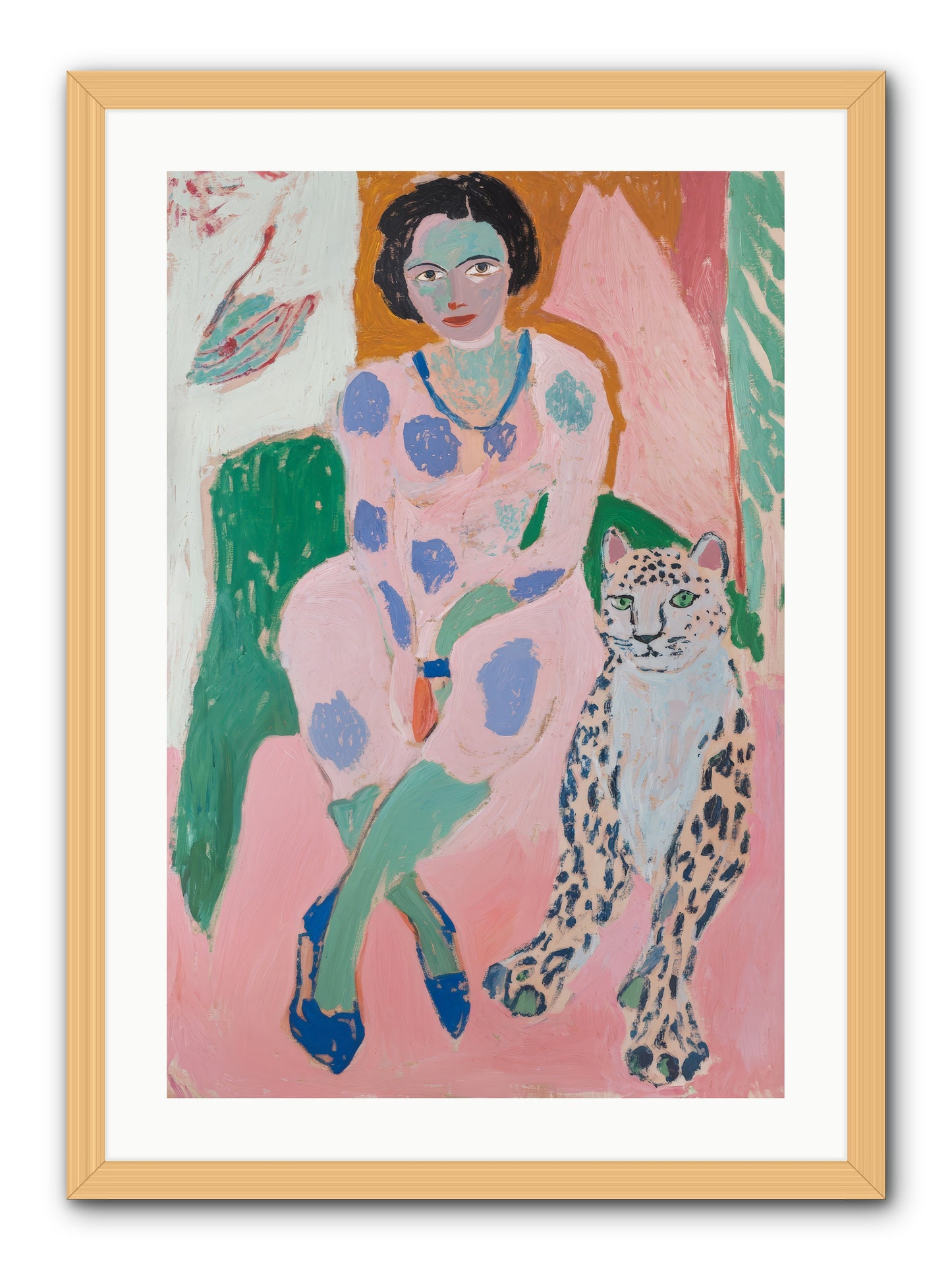 Laurent's Wild Court -- Framed Print - Natural 20x30