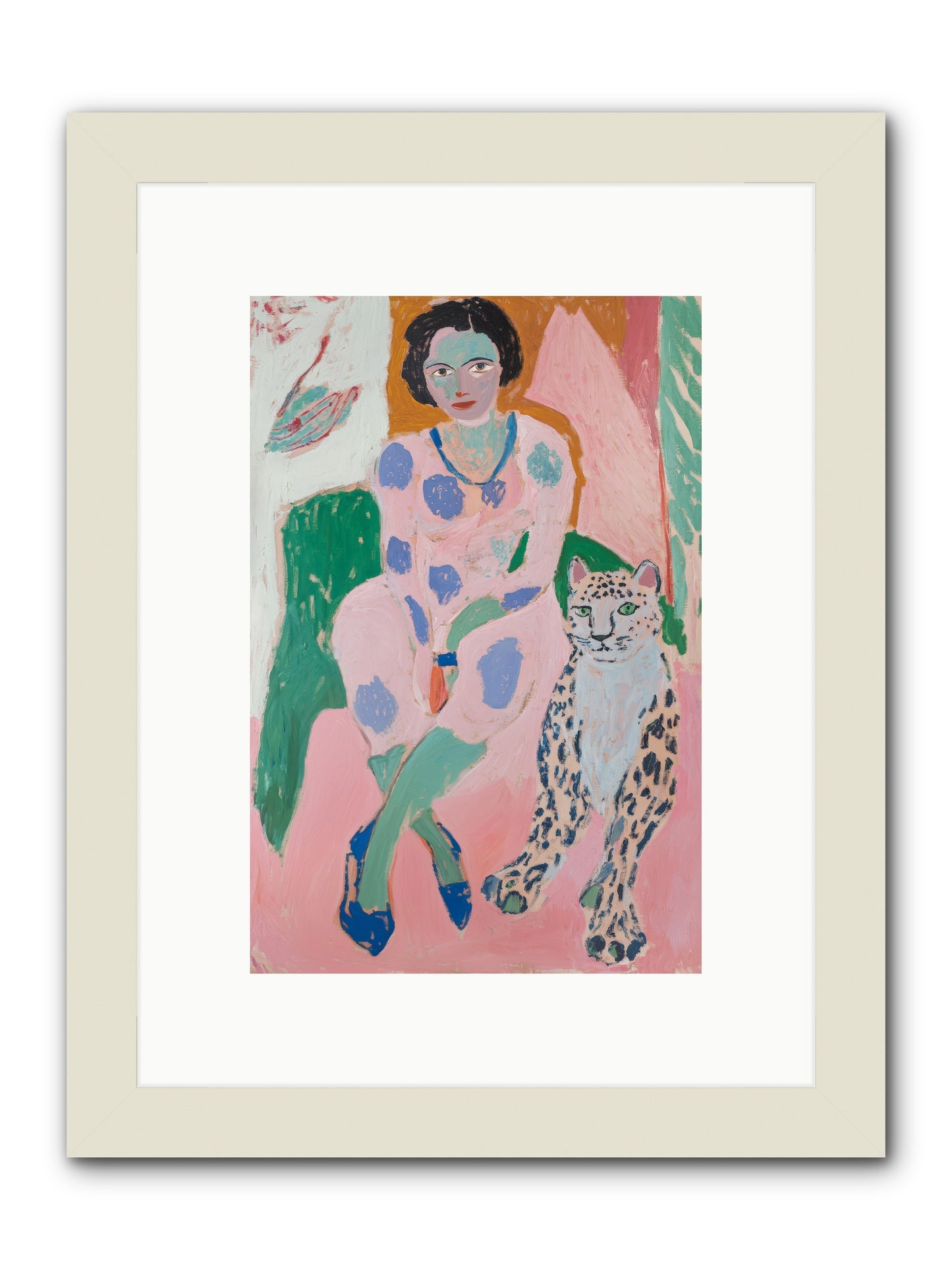 Laurent's Wild Court -- Framed Print - White 8x12