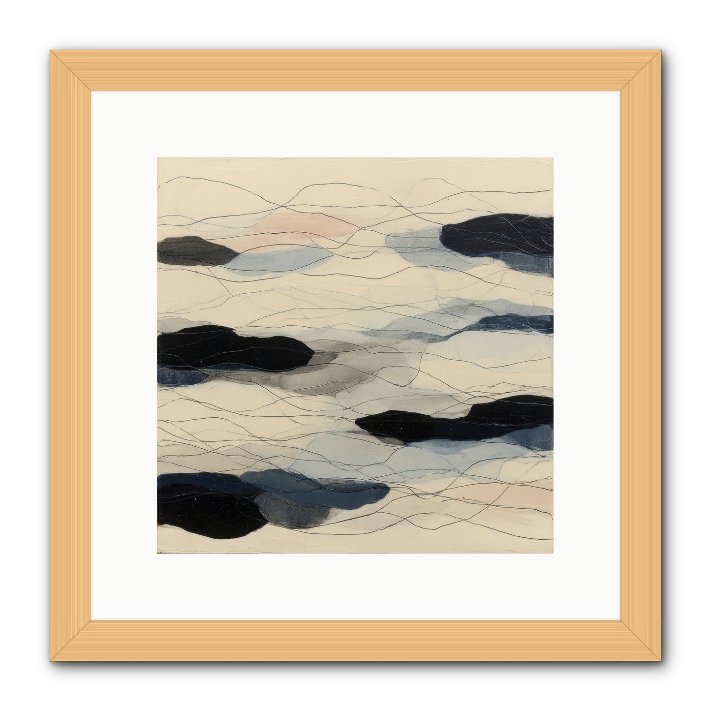 Lava -- Framed Print - Natural 12x12