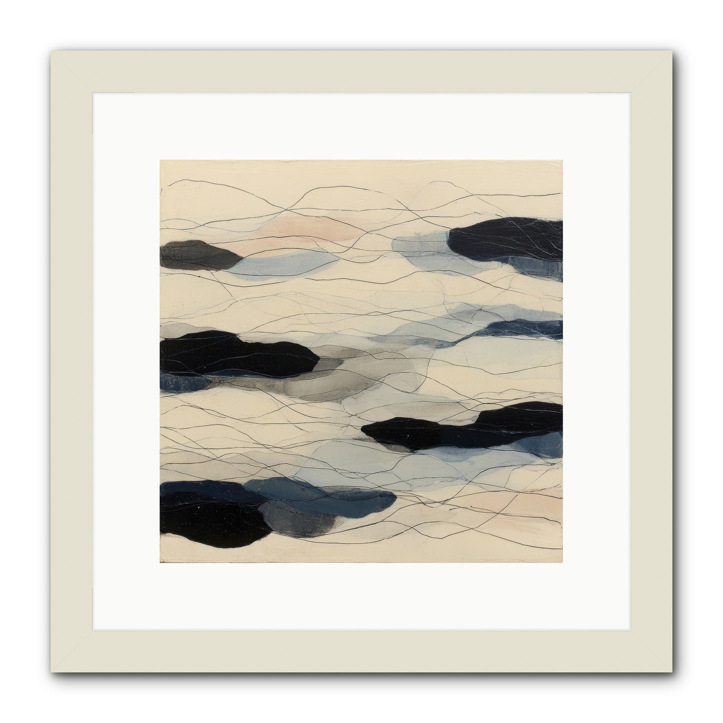 Lava -- Framed Print - White 12x12