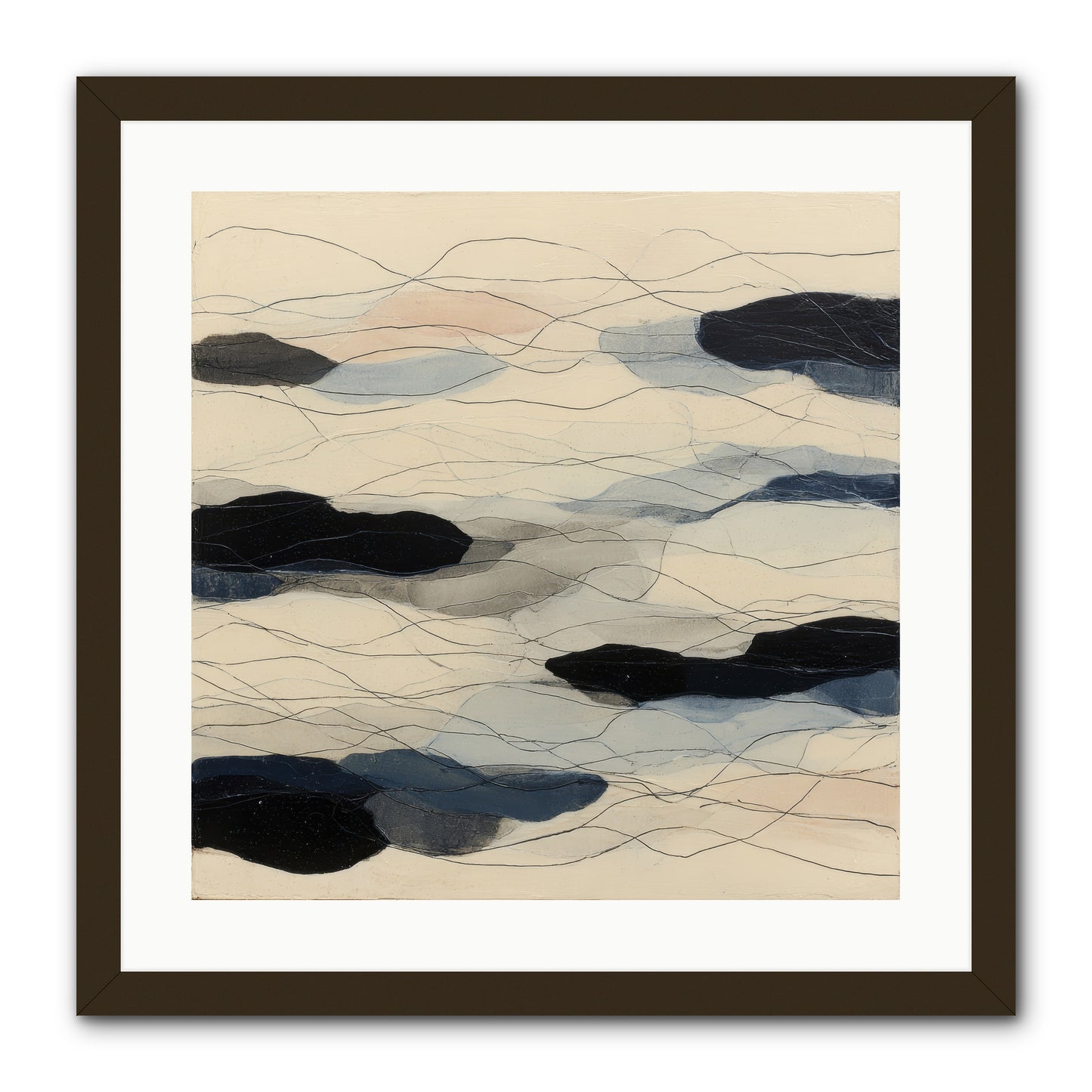 Lava -- Framed Print - Black 20x20