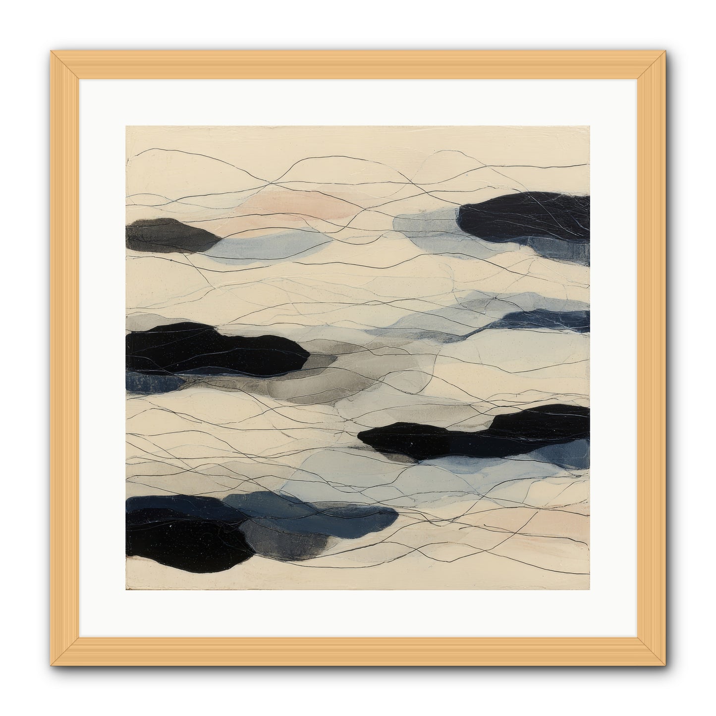 Lava -- Framed Print - Natural 20x20