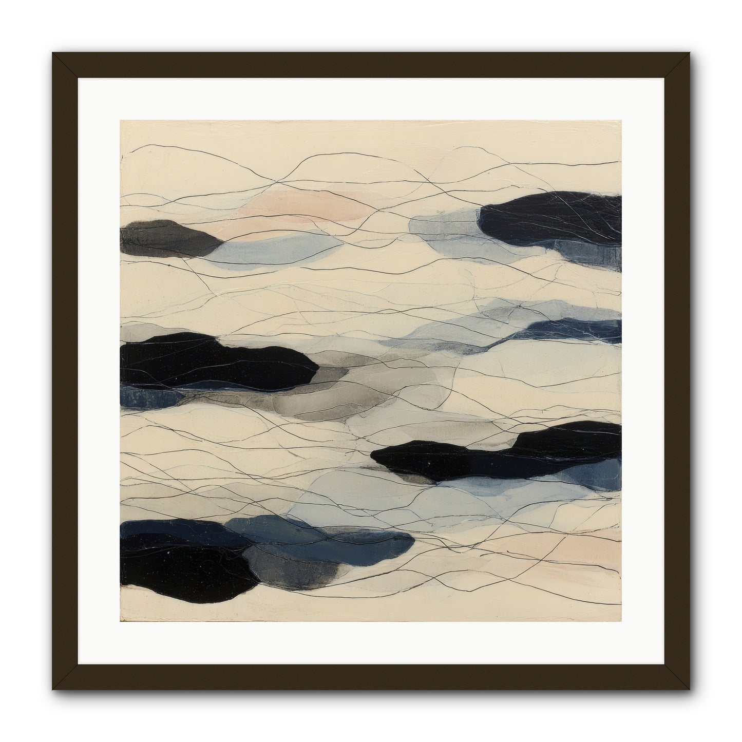 Lava -- Framed Print - Black 24x24