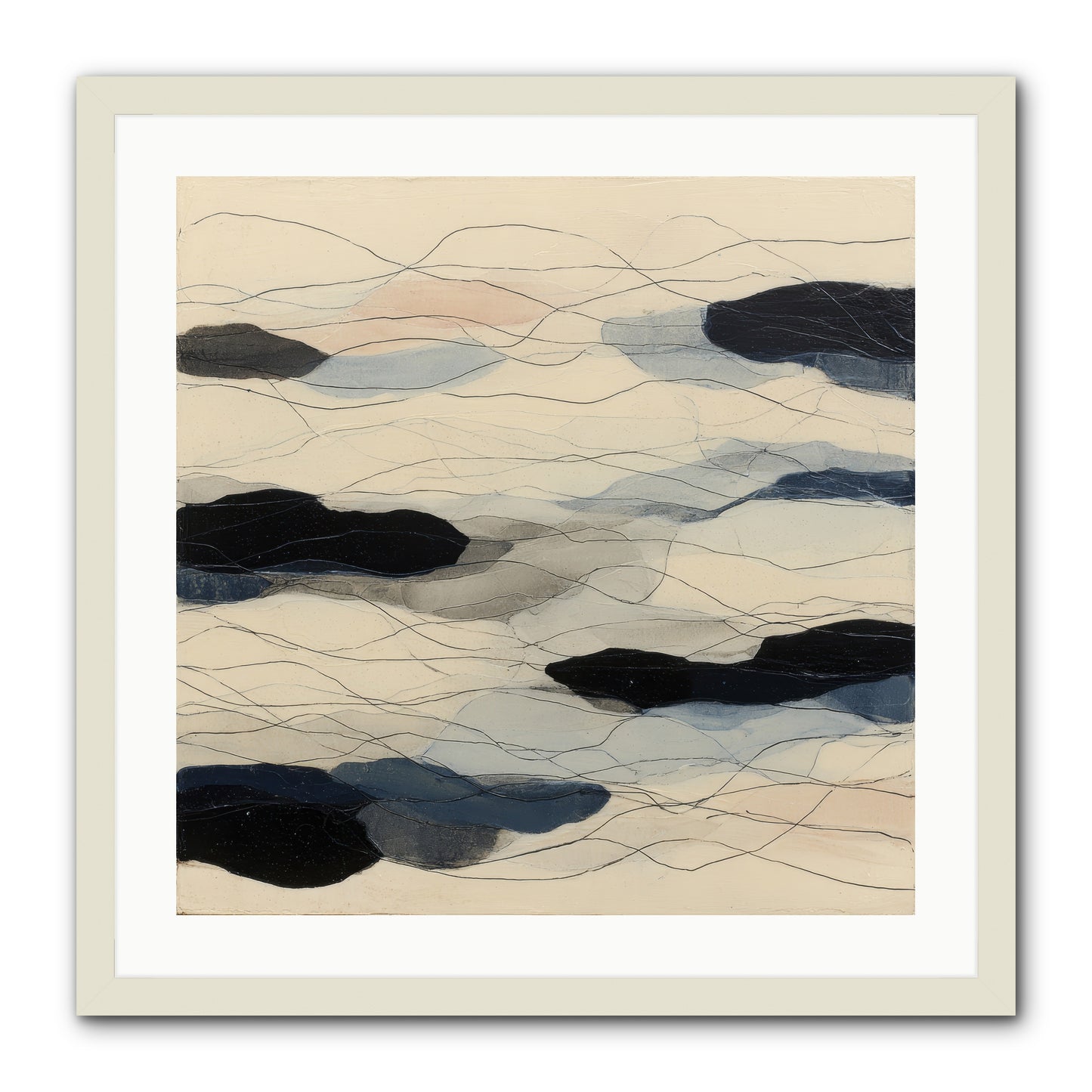 Lava -- Framed Print - White 24x24