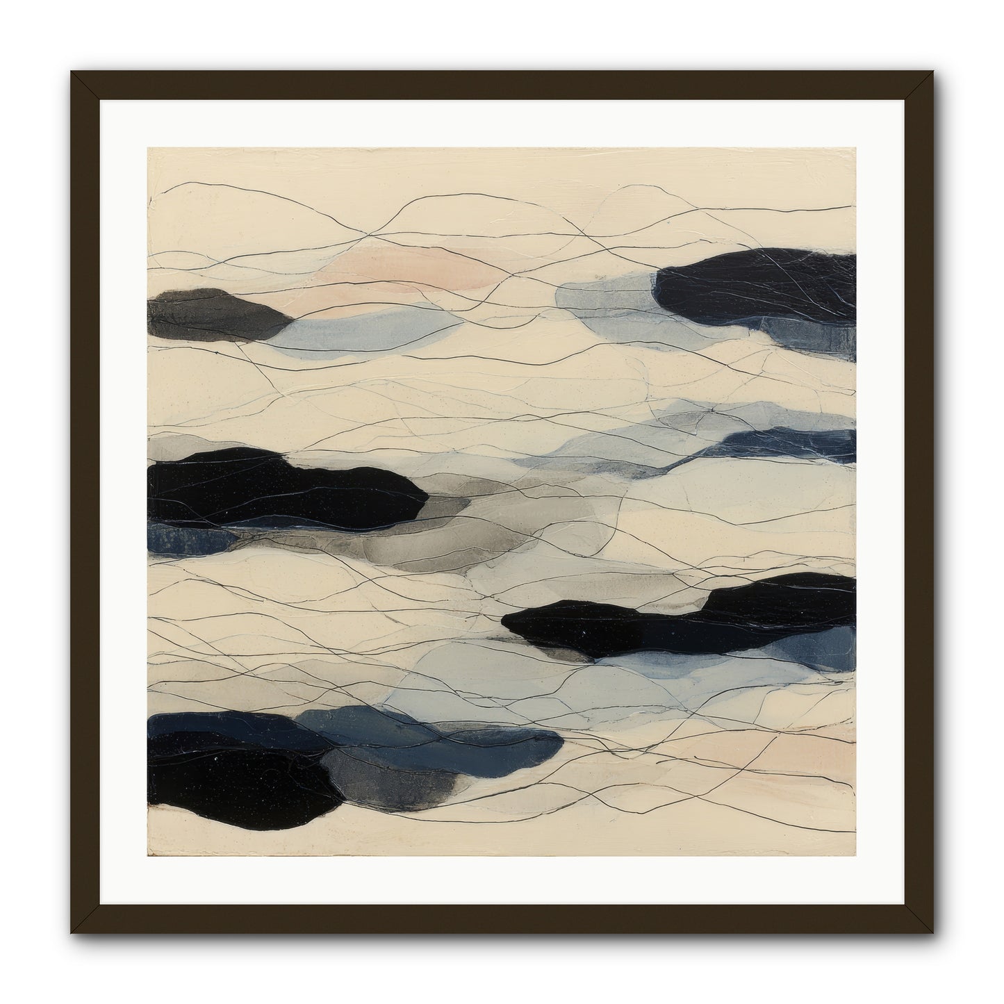 Lava -- Framed Print - Black 30x30