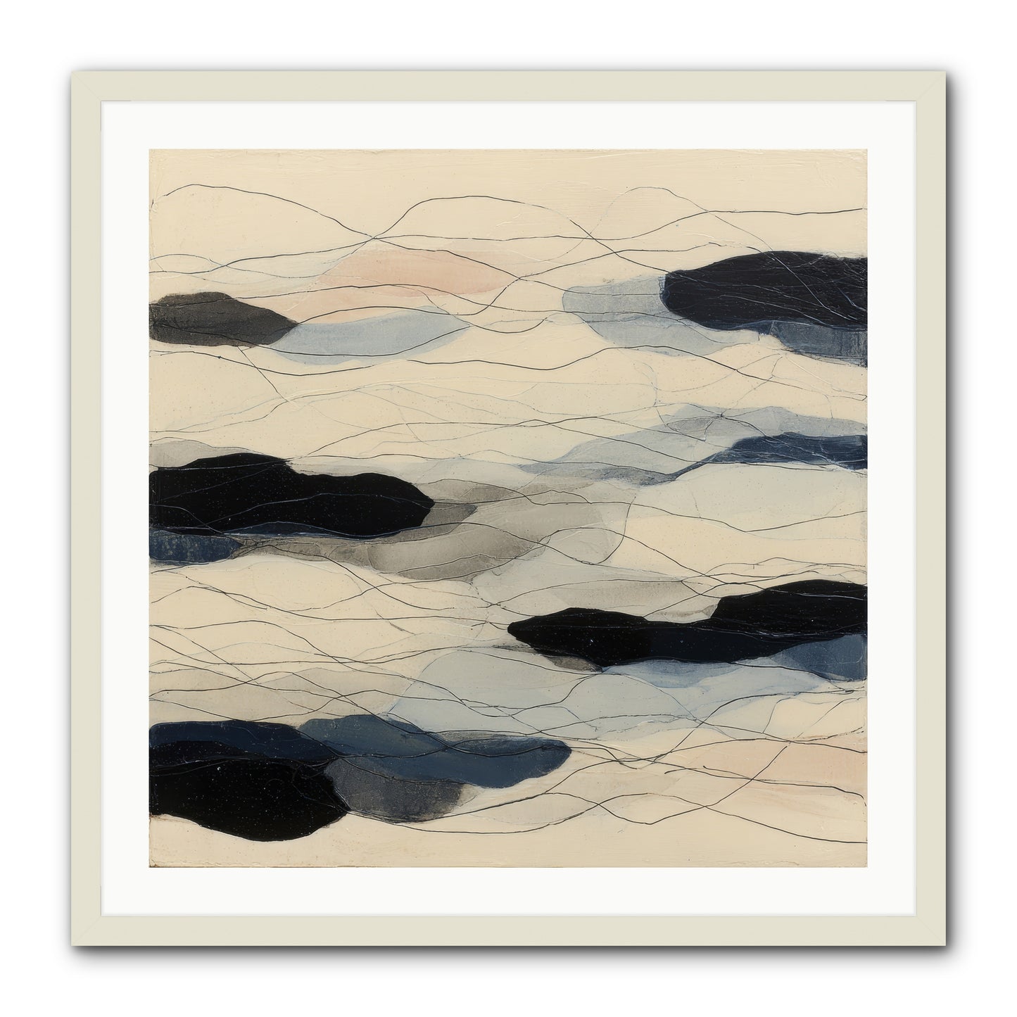 Lava -- Framed Print - White 30x30