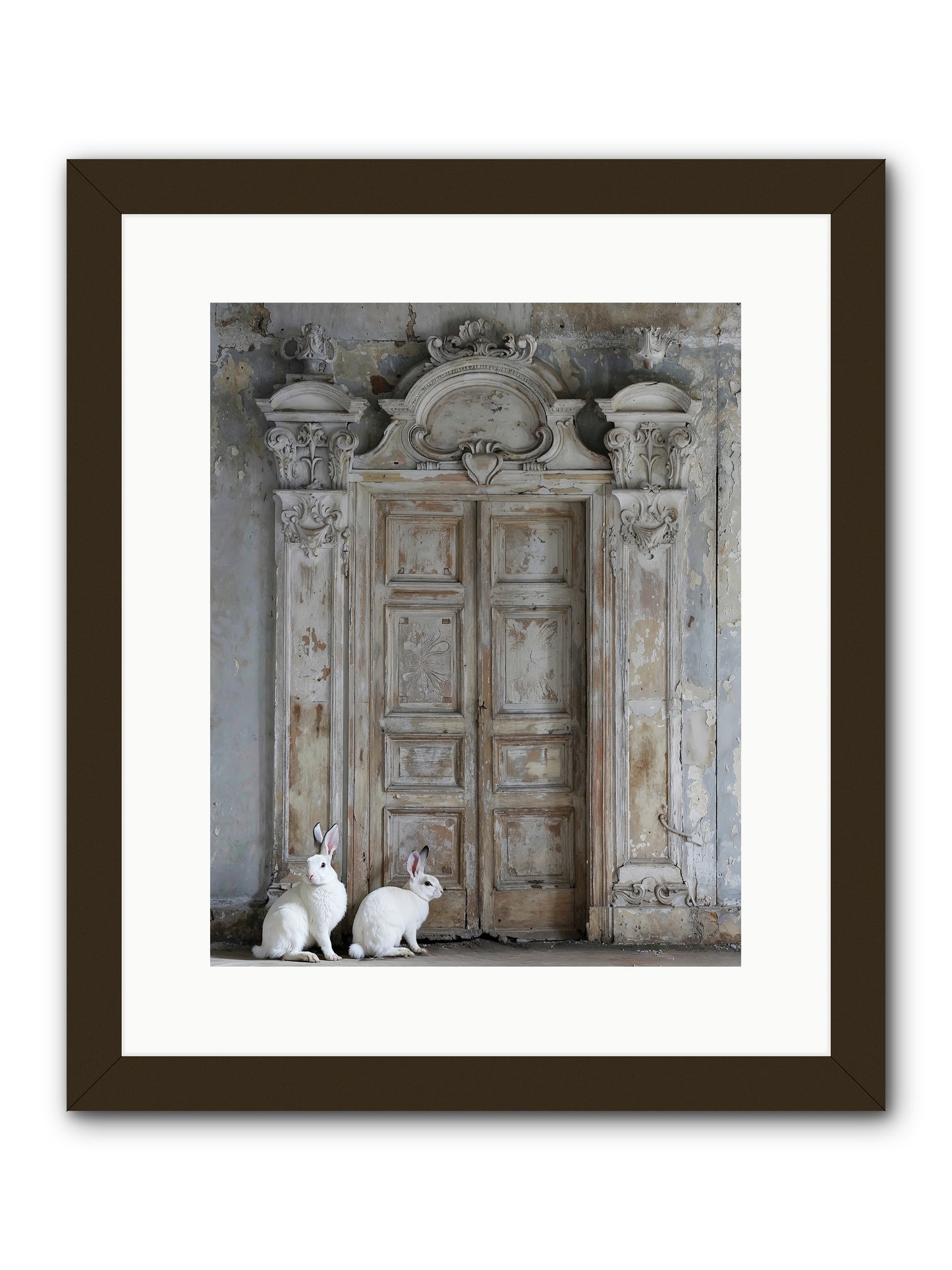 Lavender Dreams & Cotton Tails -- Framed Print - Black 12x15