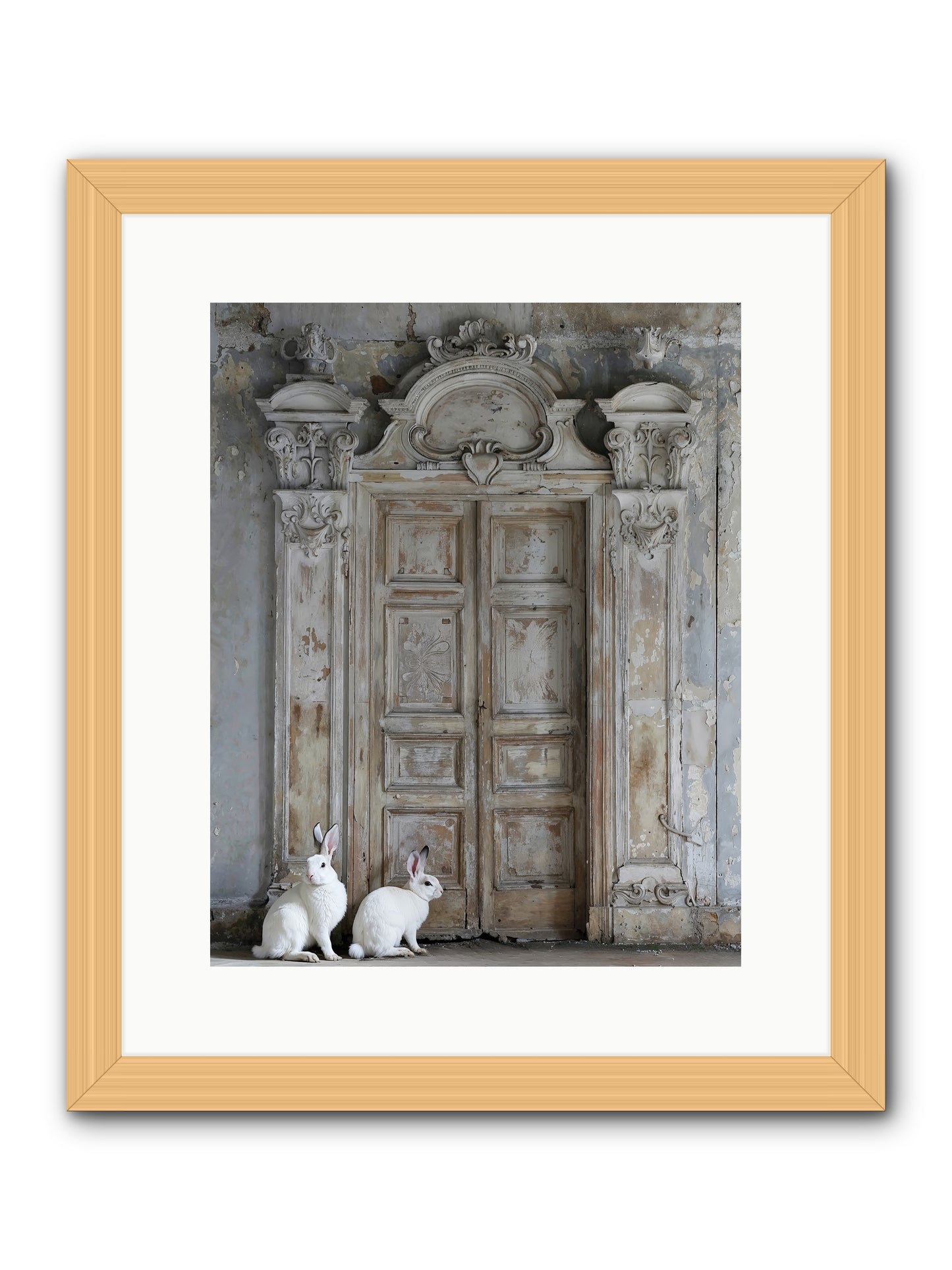 Lavender Dreams & Cotton Tails -- Framed Print - Natural 12x15