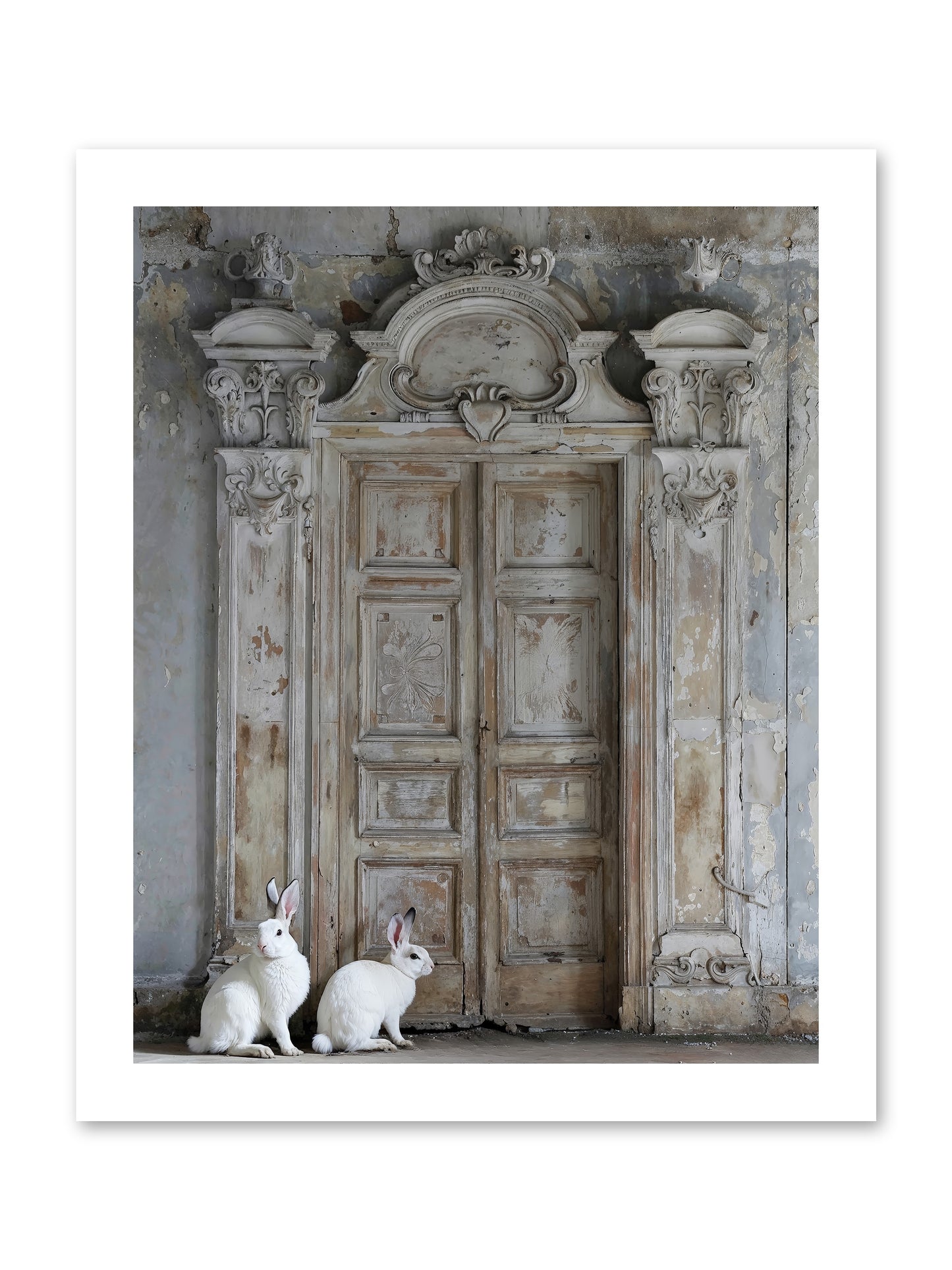 Lavender Dreams & Cotton Tails -- Loose Canvas Print 12x15