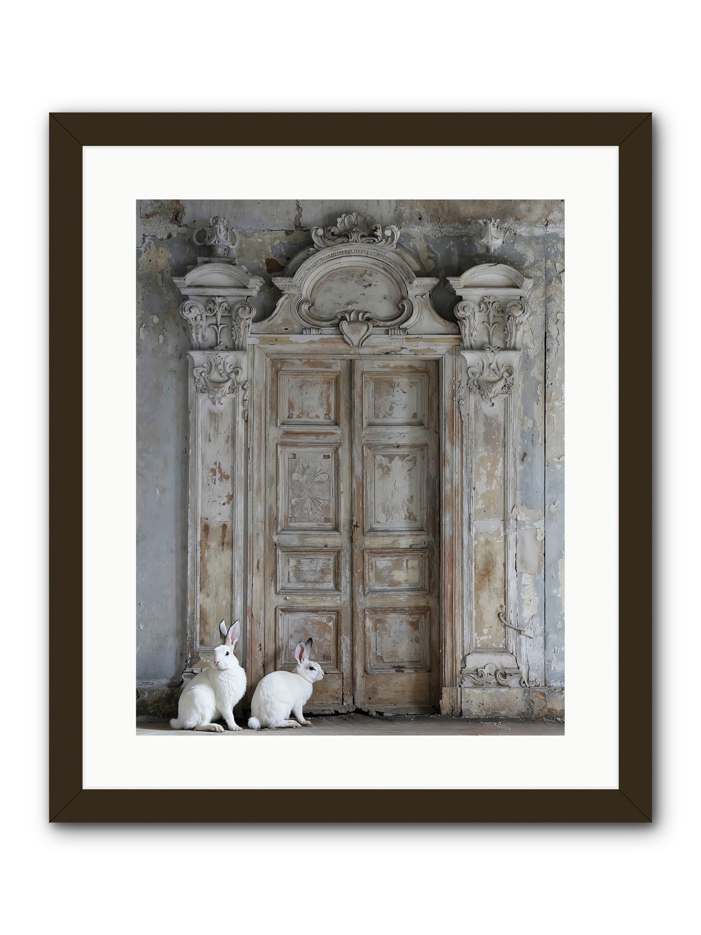 Lavender Dreams & Cotton Tails -- Framed Print - Black 16x20