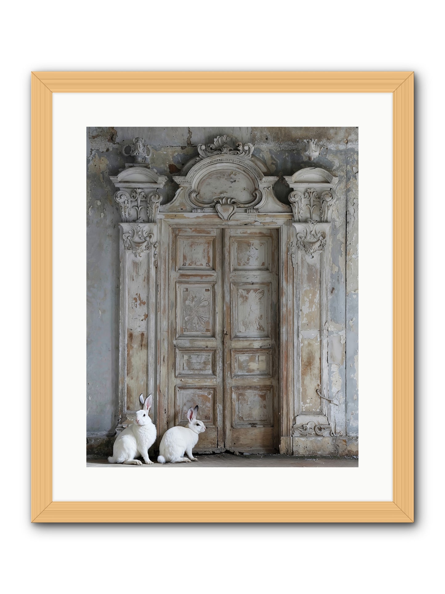Lavender Dreams & Cotton Tails -- Framed Print - Natural 16x20
