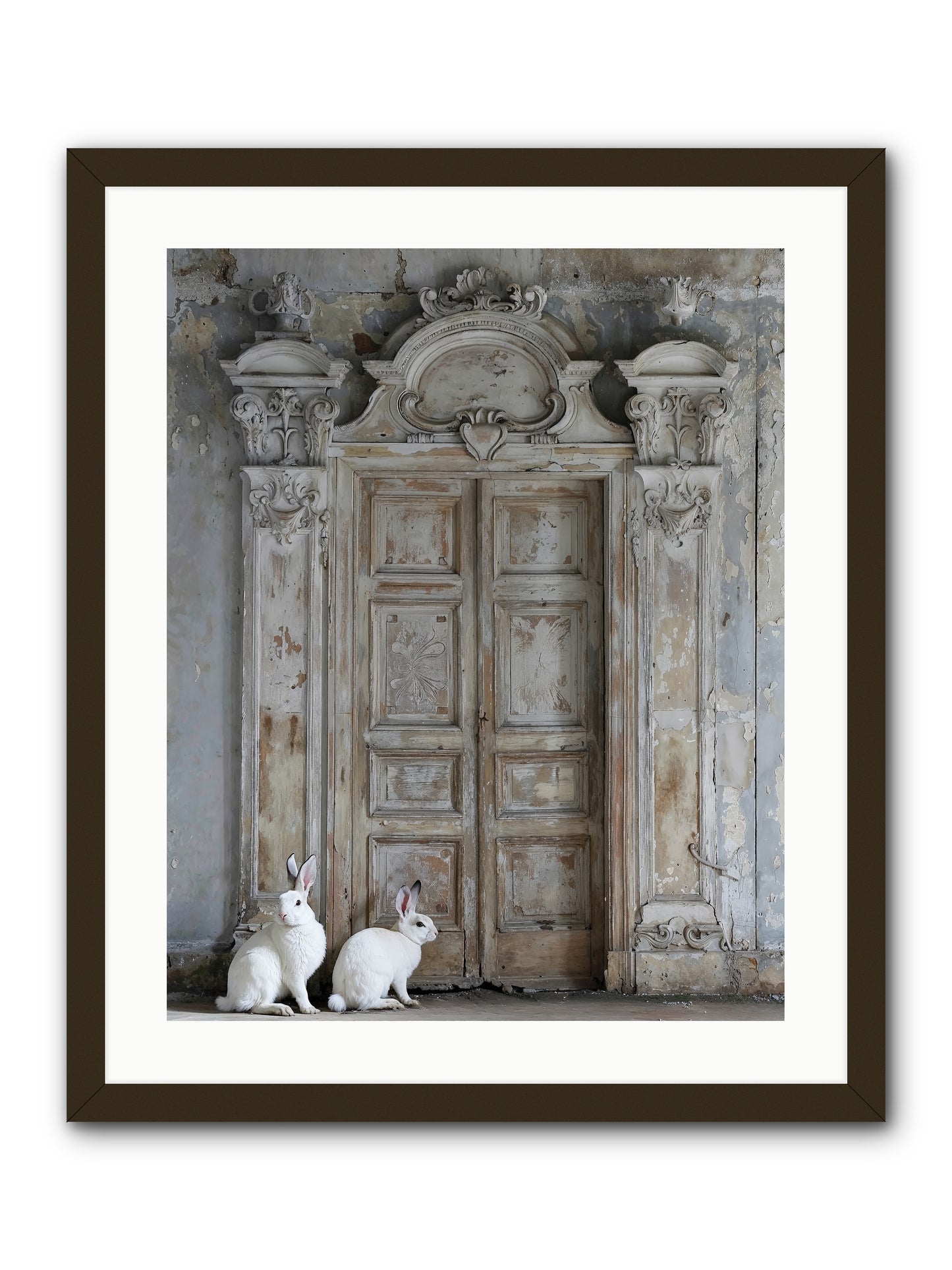 Lavender Dreams & Cotton Tails -- Framed Print - Black 20x25