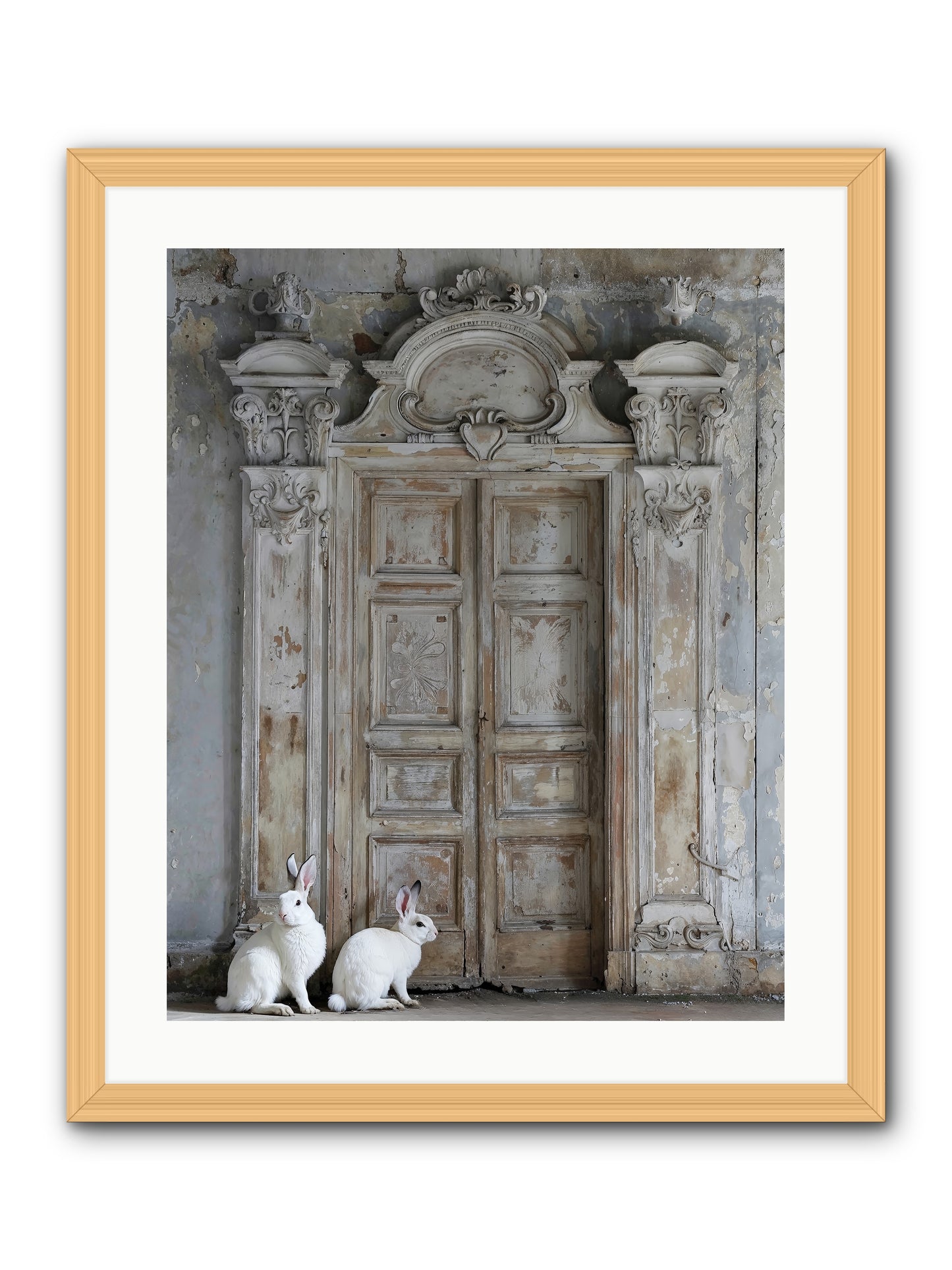 Lavender Dreams & Cotton Tails -- Framed Print - Natural 20x25