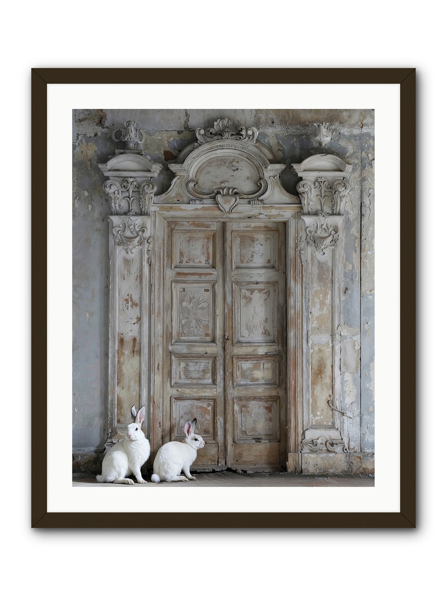 Lavender Dreams & Cotton Tails -- Framed Print - Black 24x30