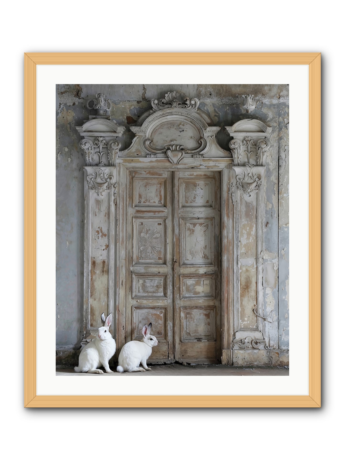 Lavender Dreams & Cotton Tails -- Framed Print - Natural 24x30