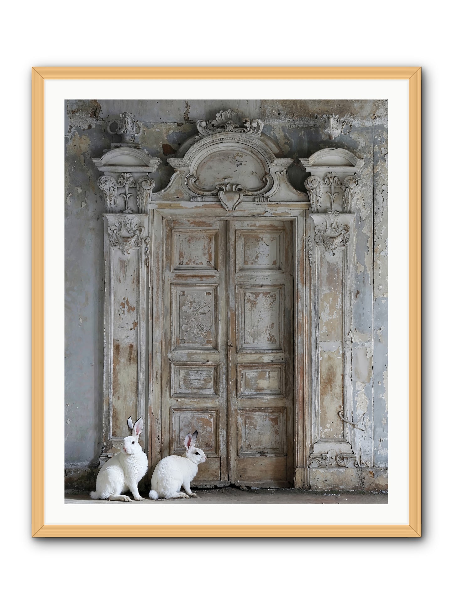 Lavender Dreams & Cotton Tails -- Framed Print - Natural 32x40