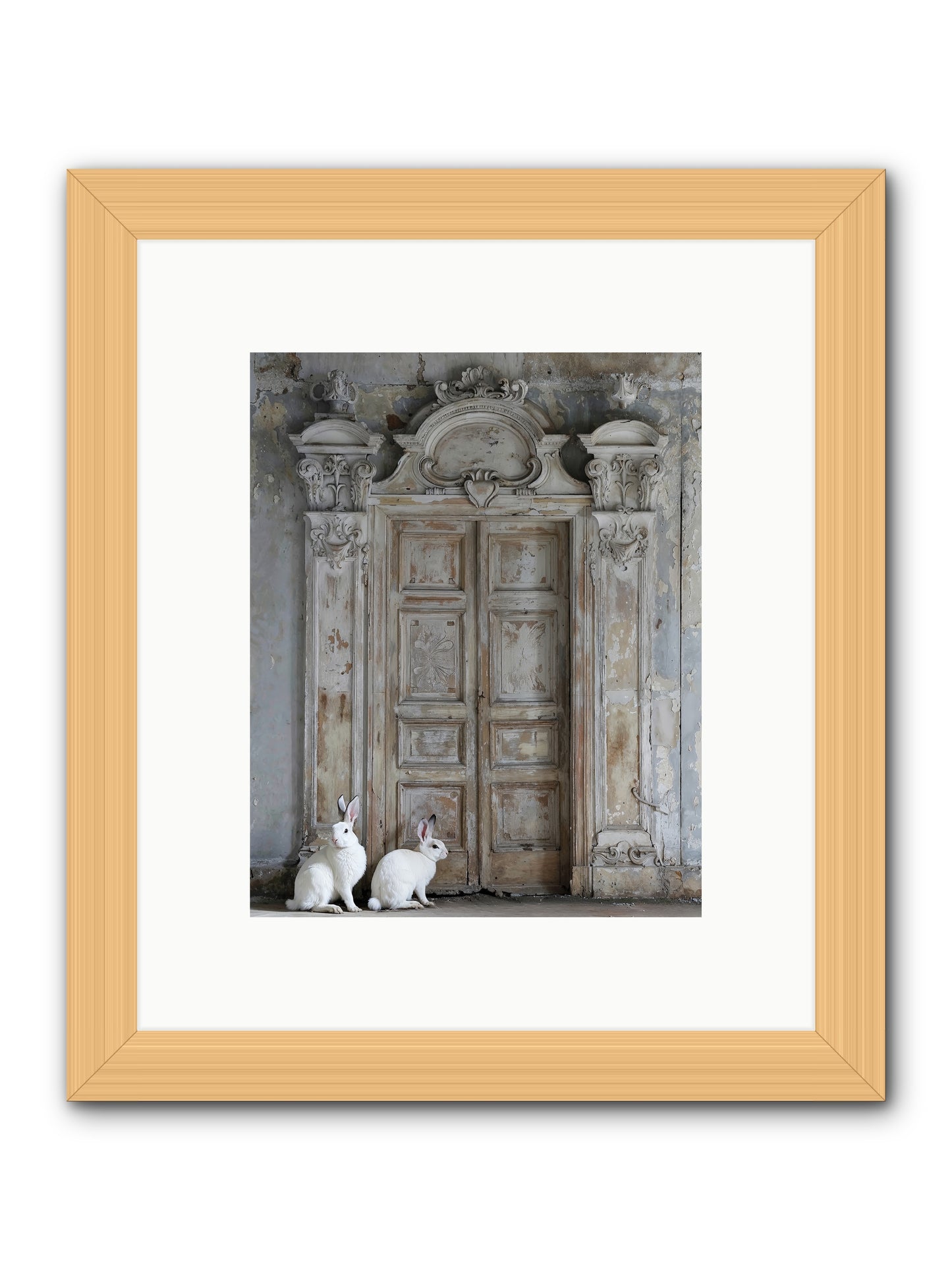 Lavender Dreams & Cotton Tails -- Framed Print - Natural 8x10