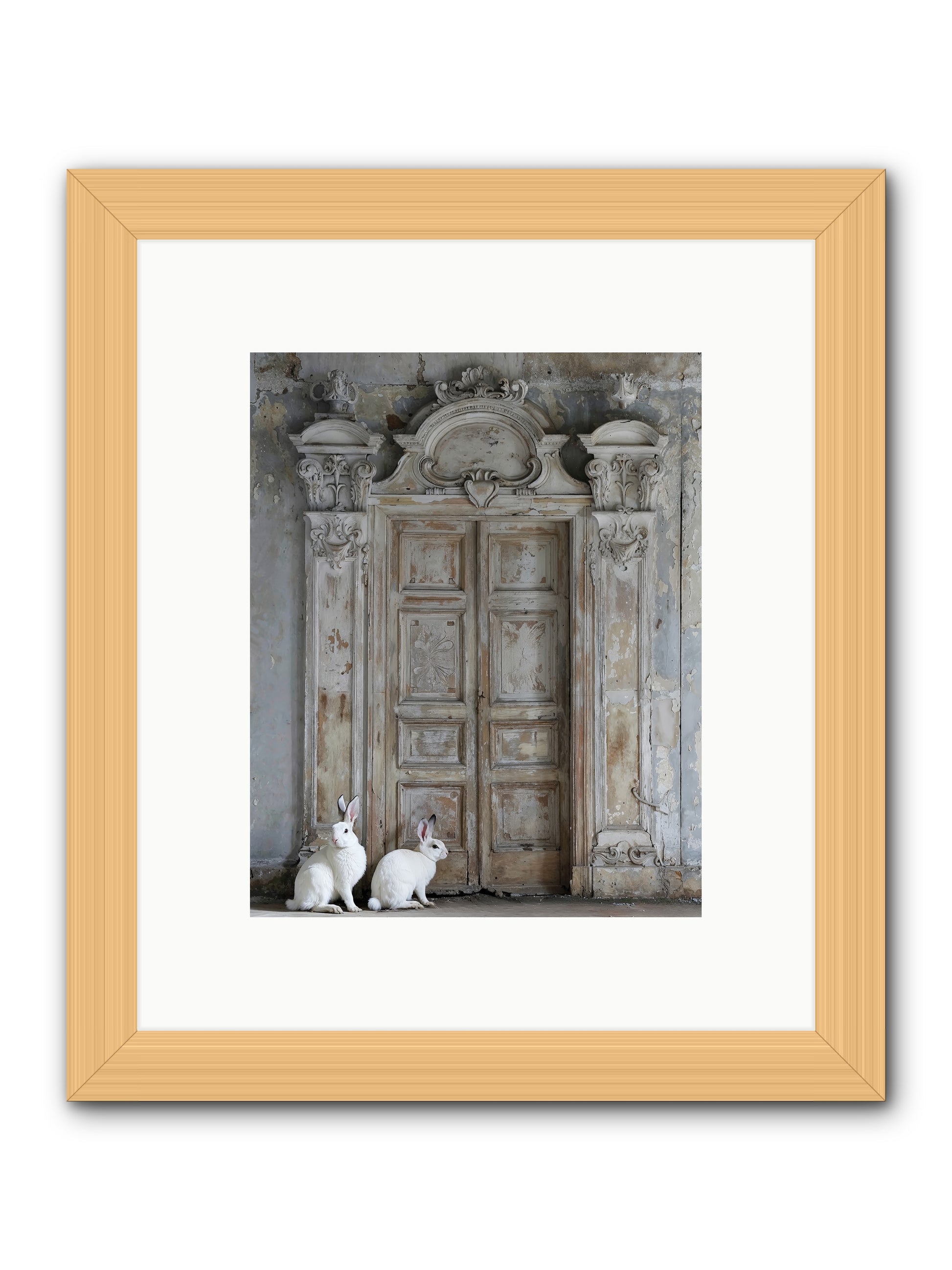 Lavender Dreams & Cotton Tails -- Framed Print - Natural 8x10