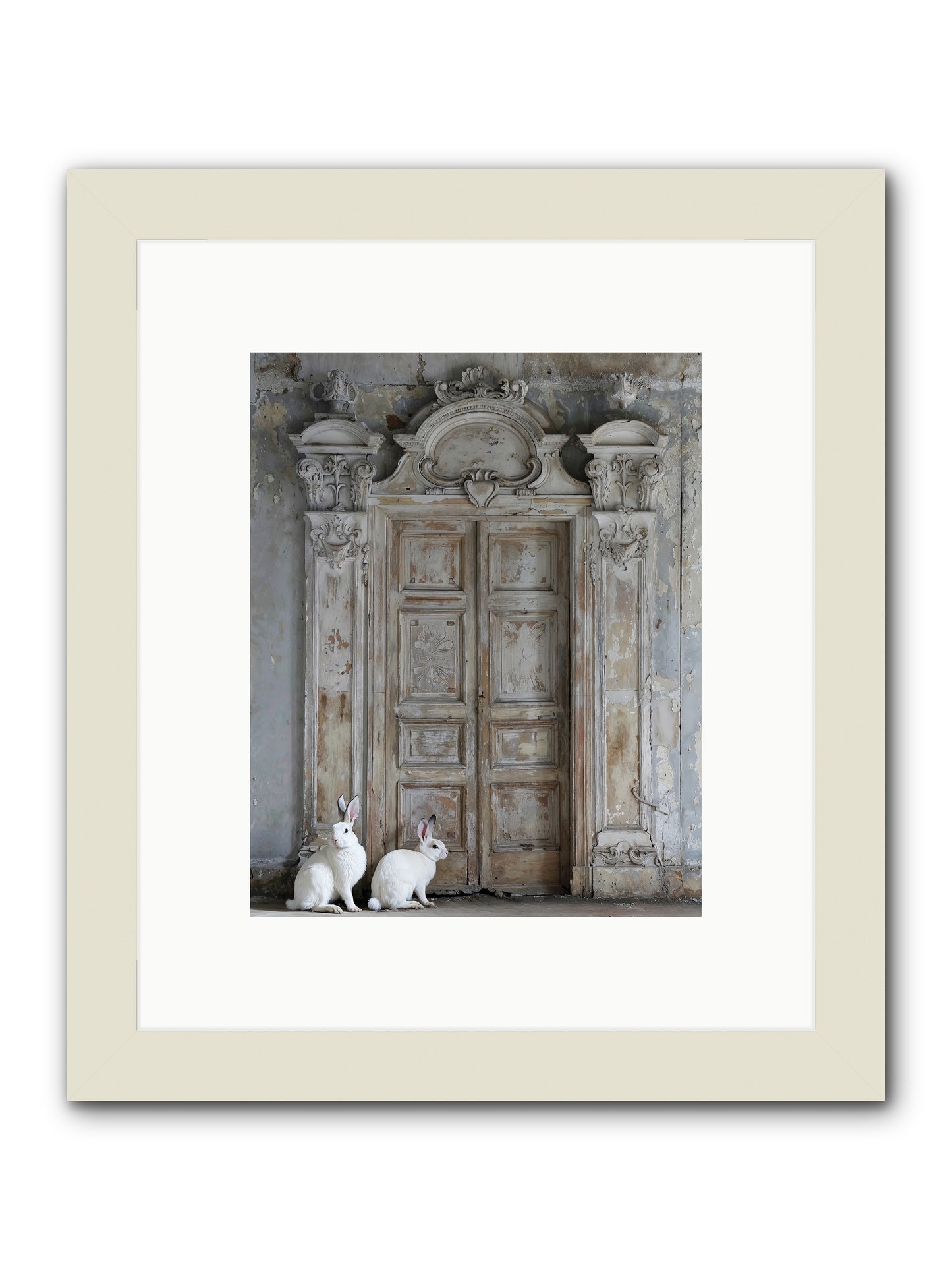 Lavender Dreams & Cotton Tails -- Framed Print - White 8x10