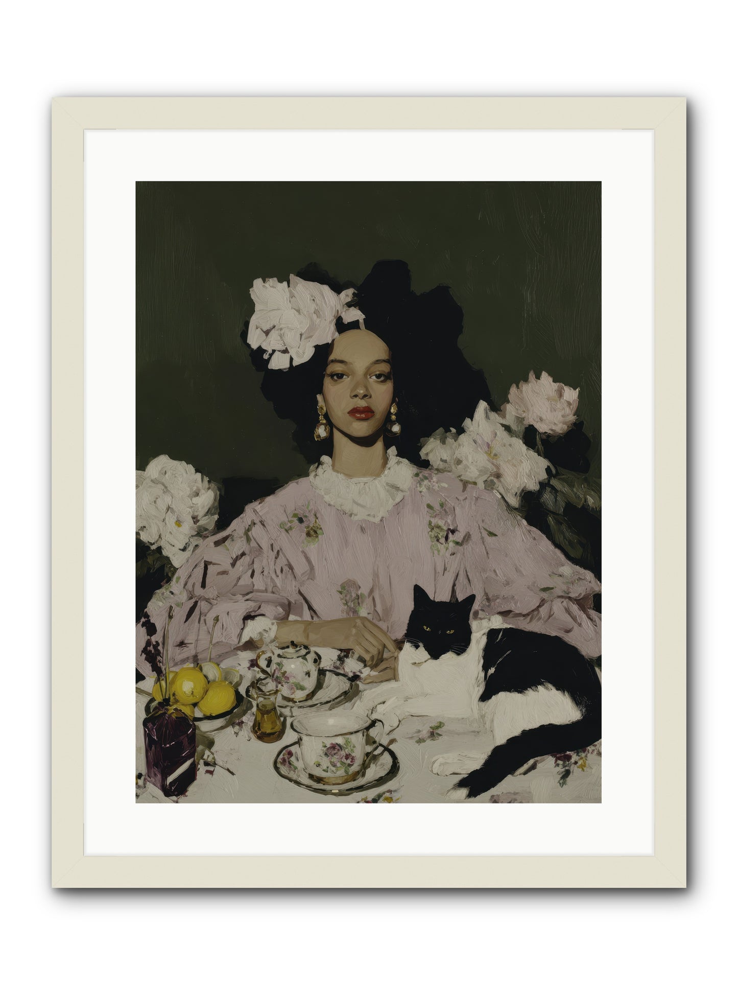 Lavender Guild Secrets -- Framed Print - White 18x24