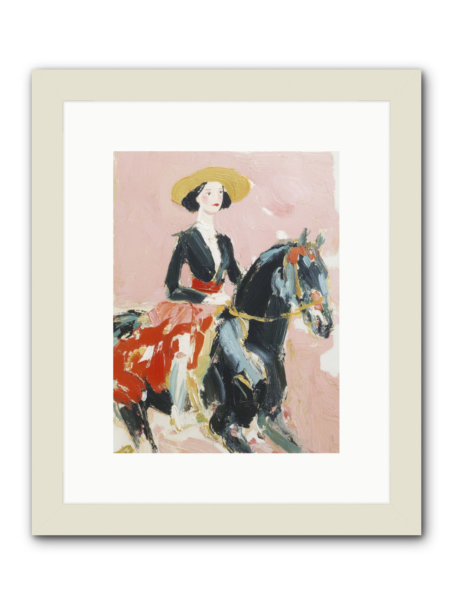 Lavender-Lined Journey -- Framed Print - White 9x12
