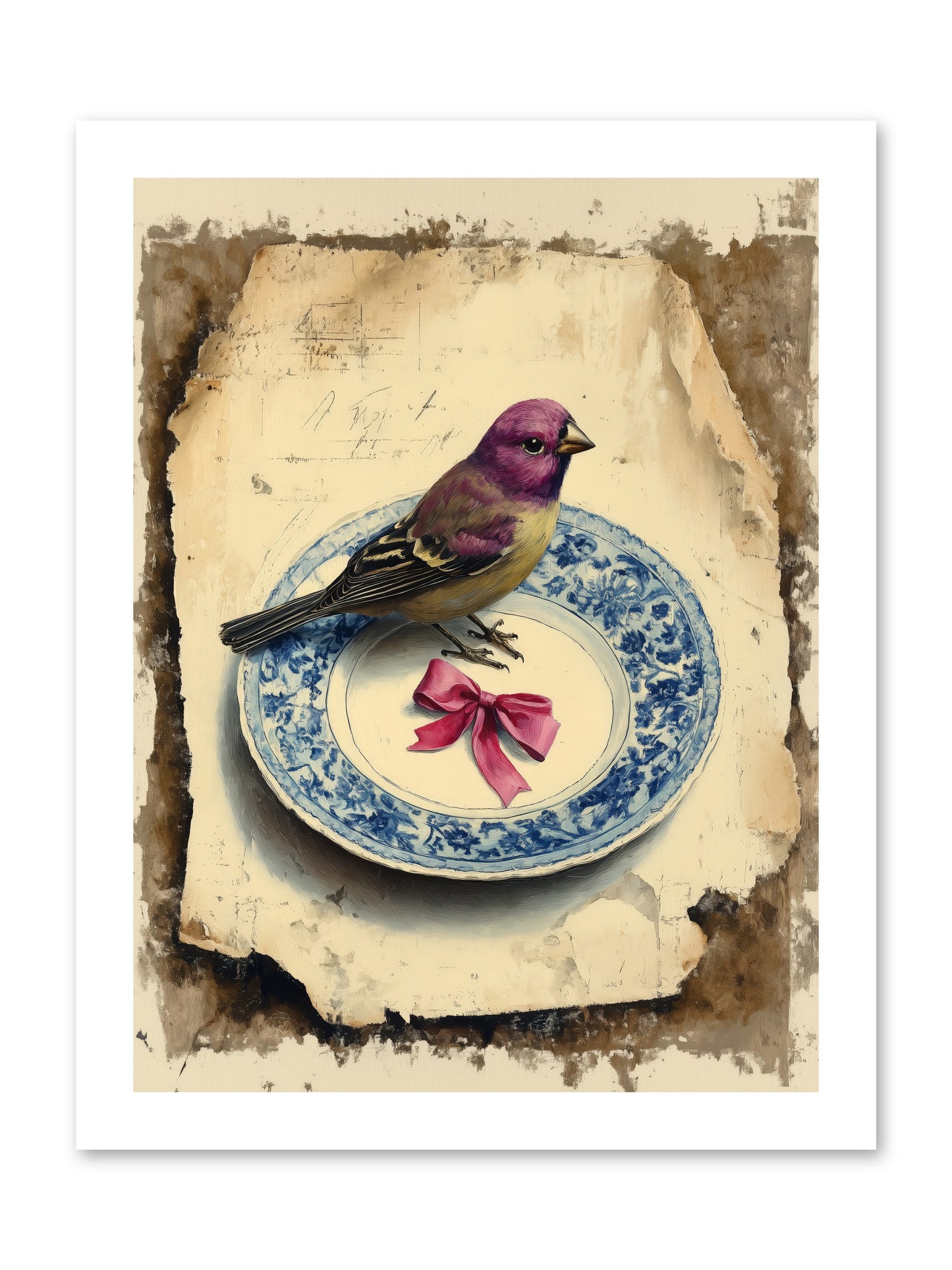 Lavender Perch -- Loose Canvas Print 12x16