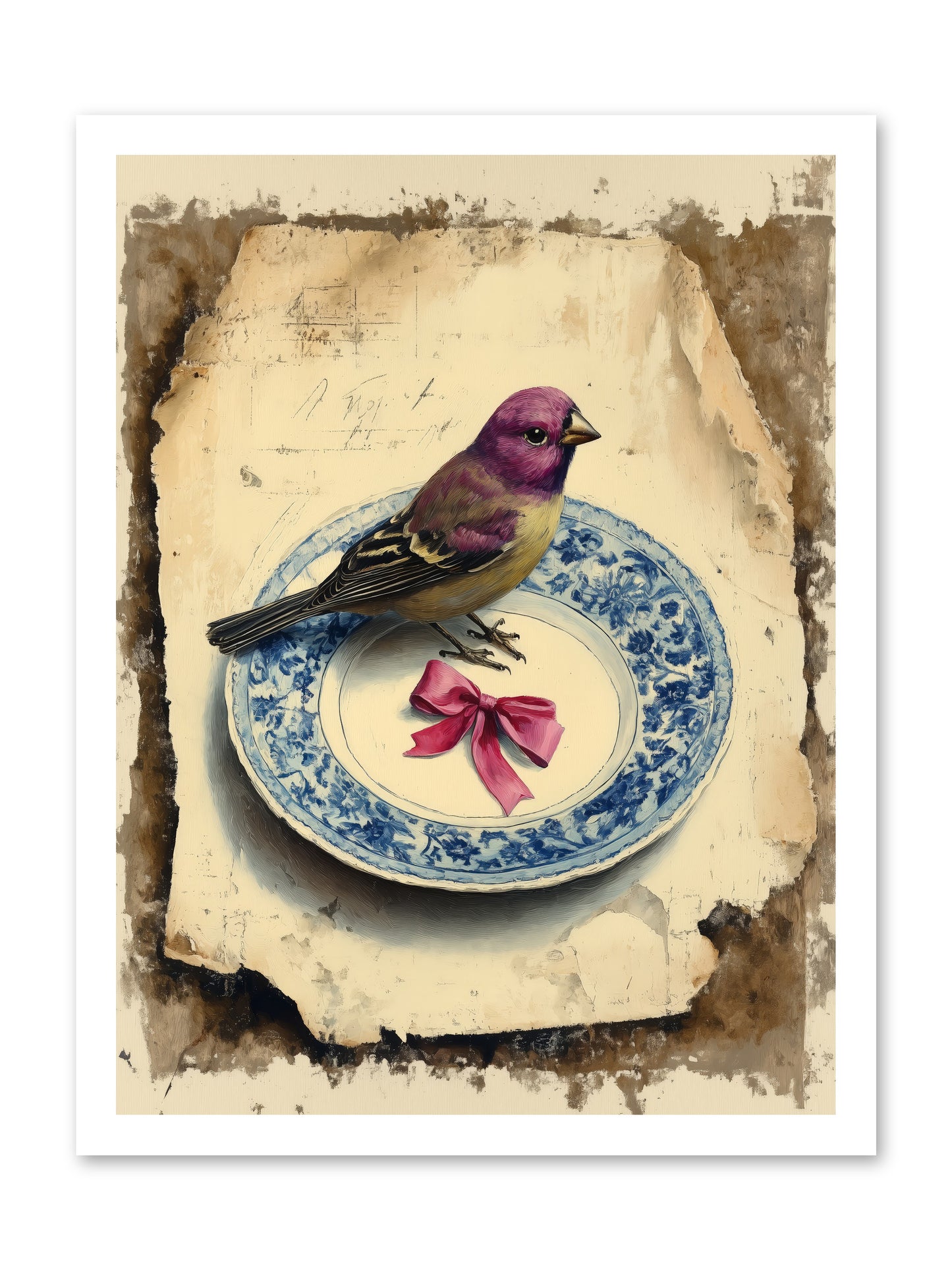 Lavender Perch -- Loose Canvas Print 18x24