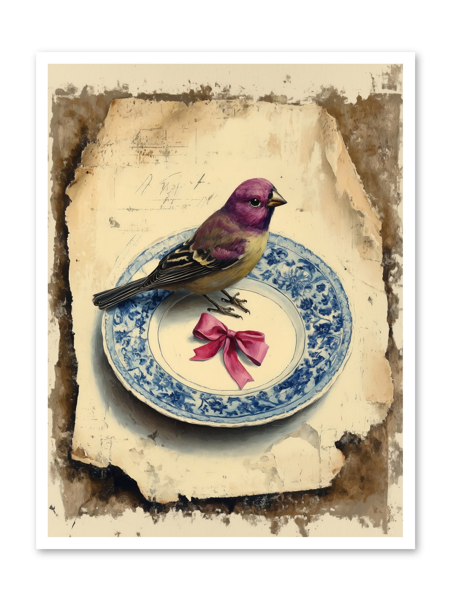 Lavender Perch -- Loose Canvas Print 30x40