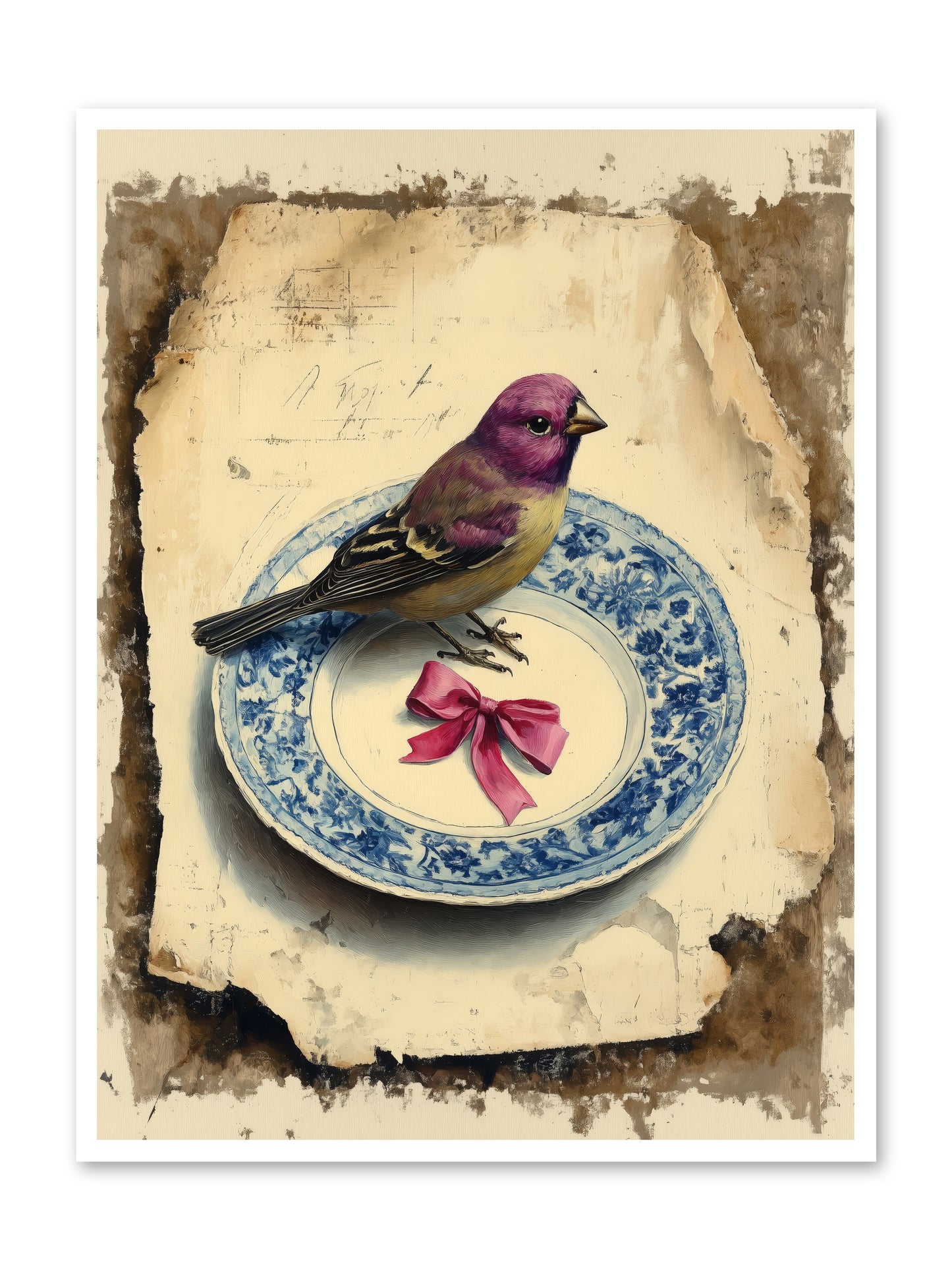 Lavender Perch -- Paper Print 36x48